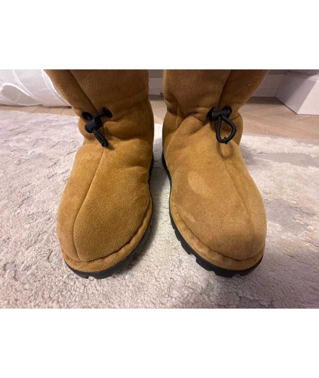 PRADA Бежевые замшевые полусапоги, фото 3