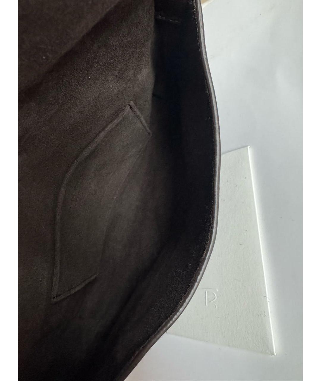 THE ROW Коричневая кожаная сумка с короткими ручками, фото 5