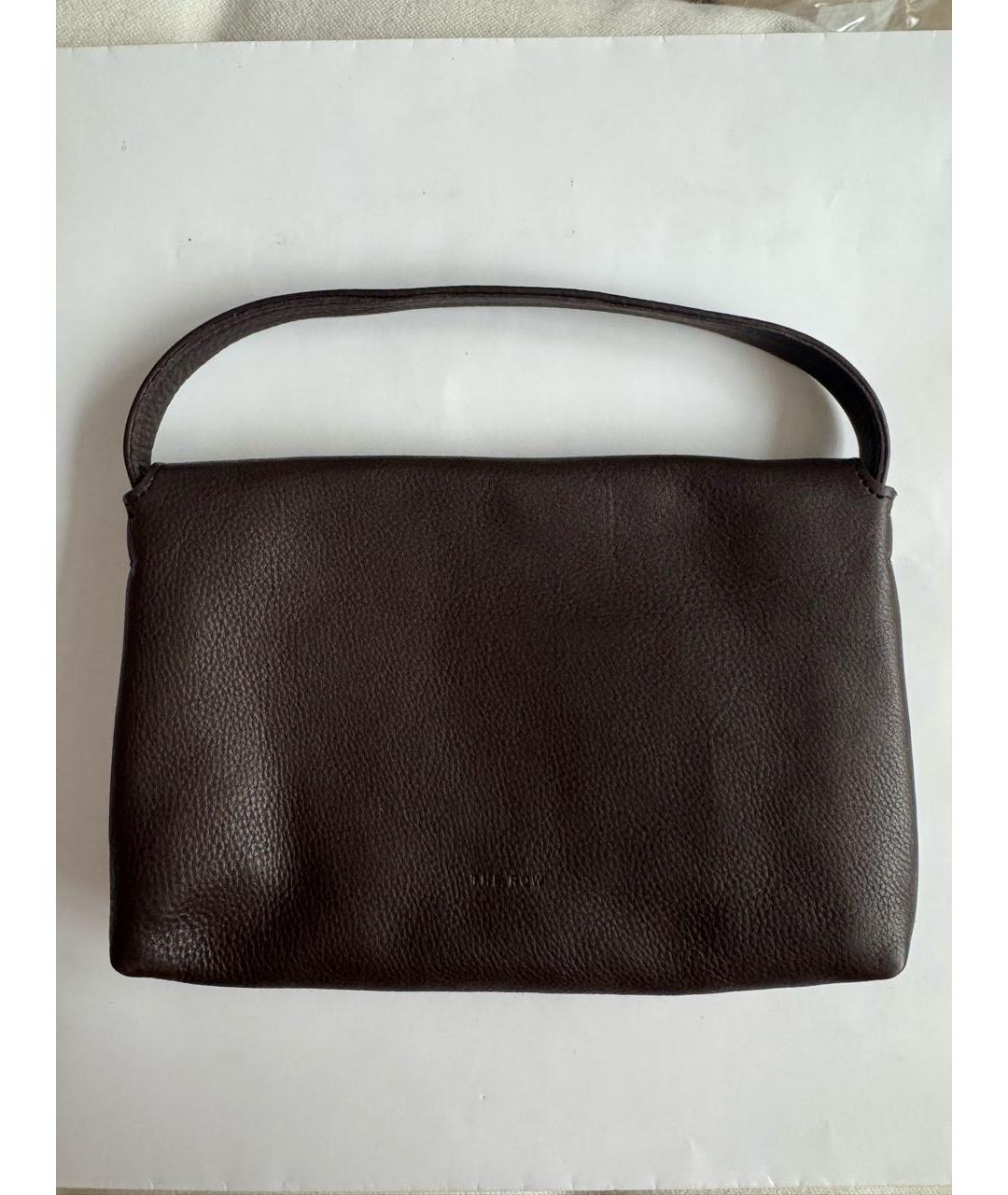 THE ROW Коричневая кожаная сумка с короткими ручками, фото 2