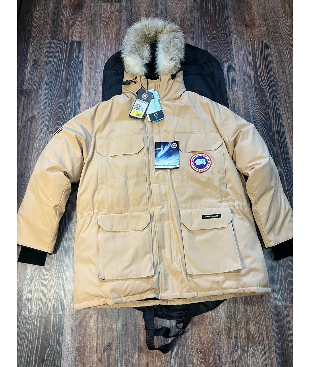 CANADA GOOSE Бежевая полиэстеровая парка, фото 4