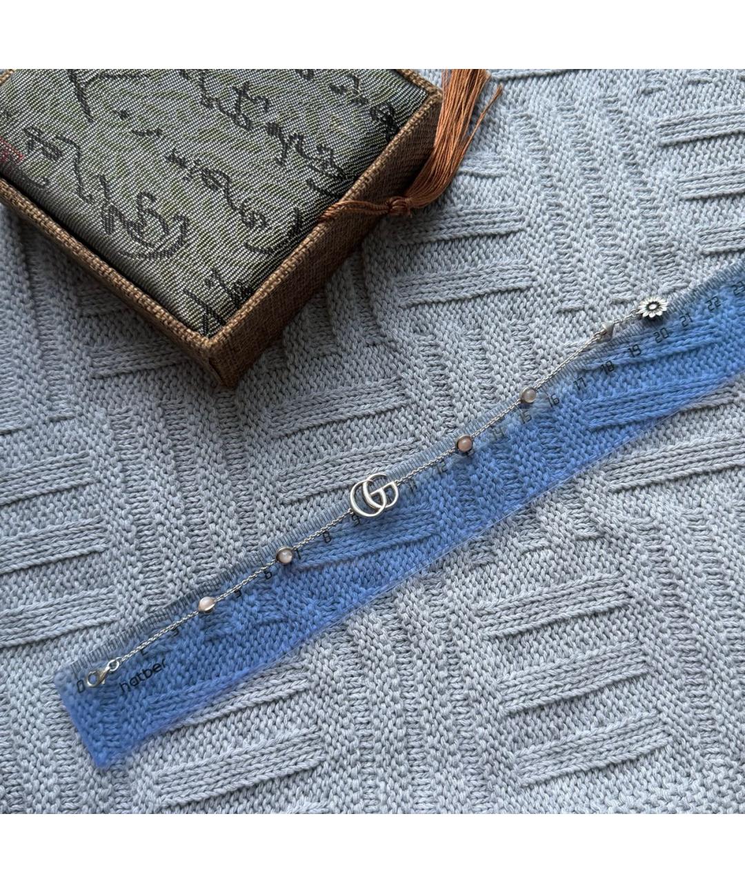 GUCCI Серебрянный серебряный браслет, фото 6