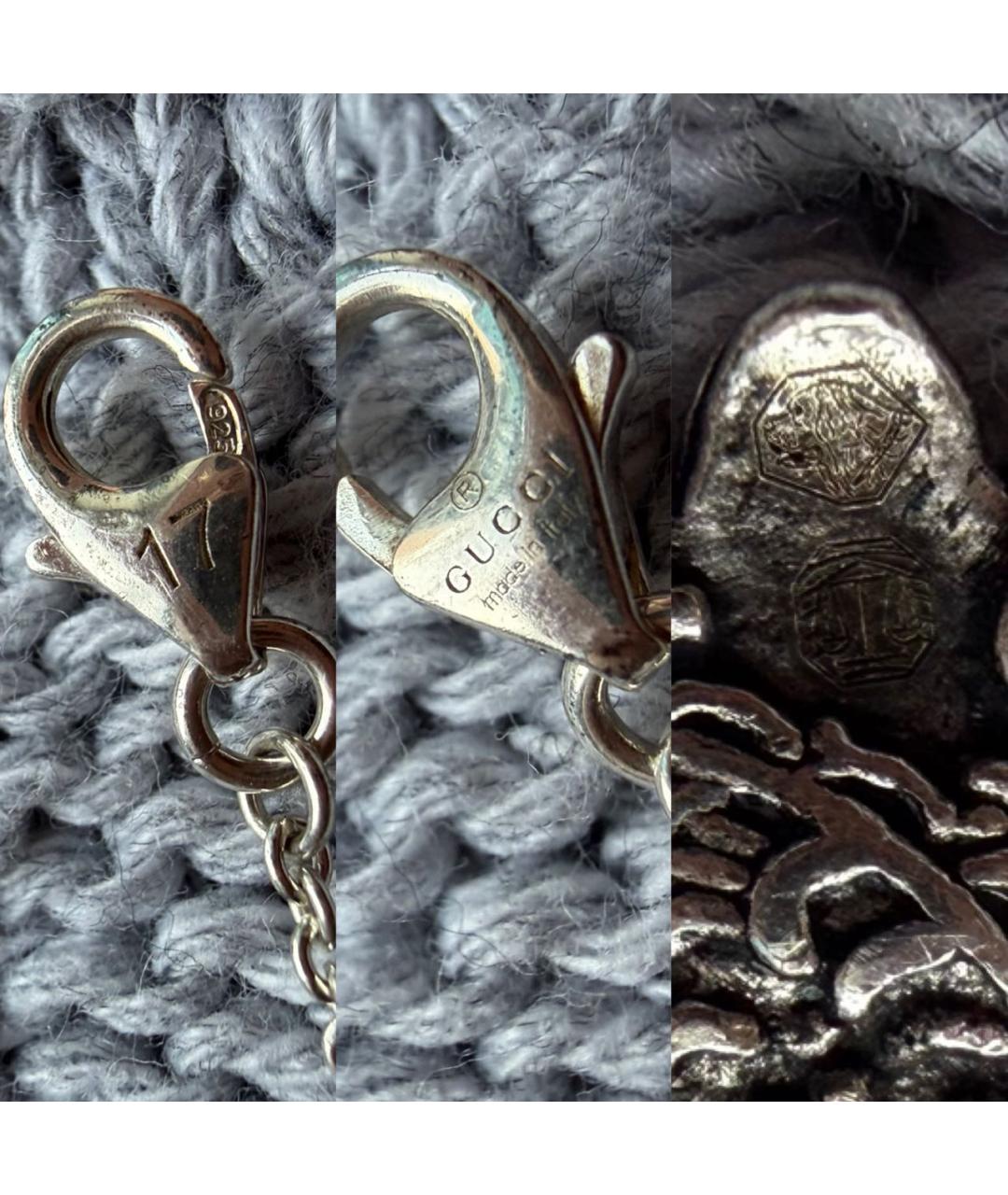 GUCCI Серебрянный серебряный браслет, фото 4