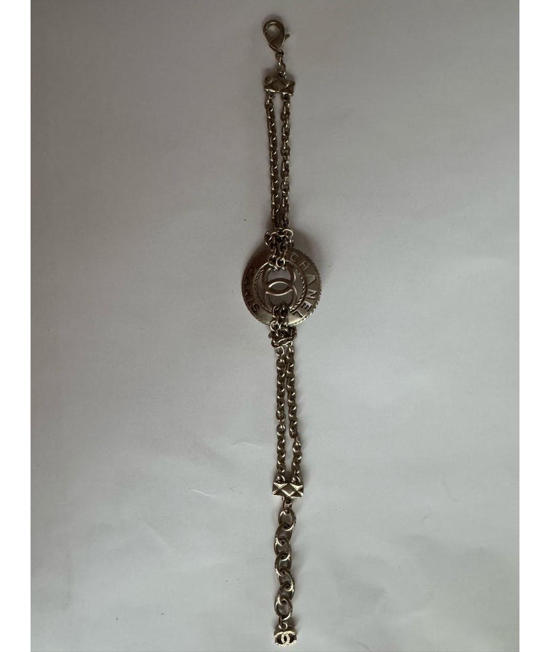 CHANEL Золотой металлический браслет, фото 2