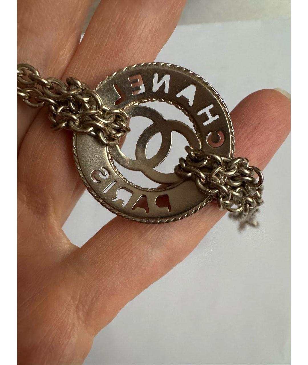 CHANEL Золотой металлический браслет, фото 3