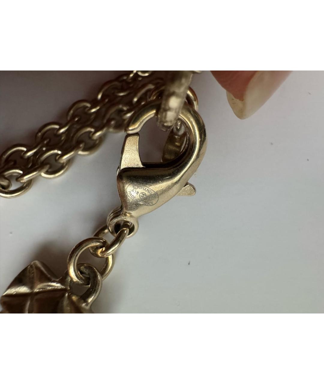 CHANEL Золотой металлический браслет, фото 4