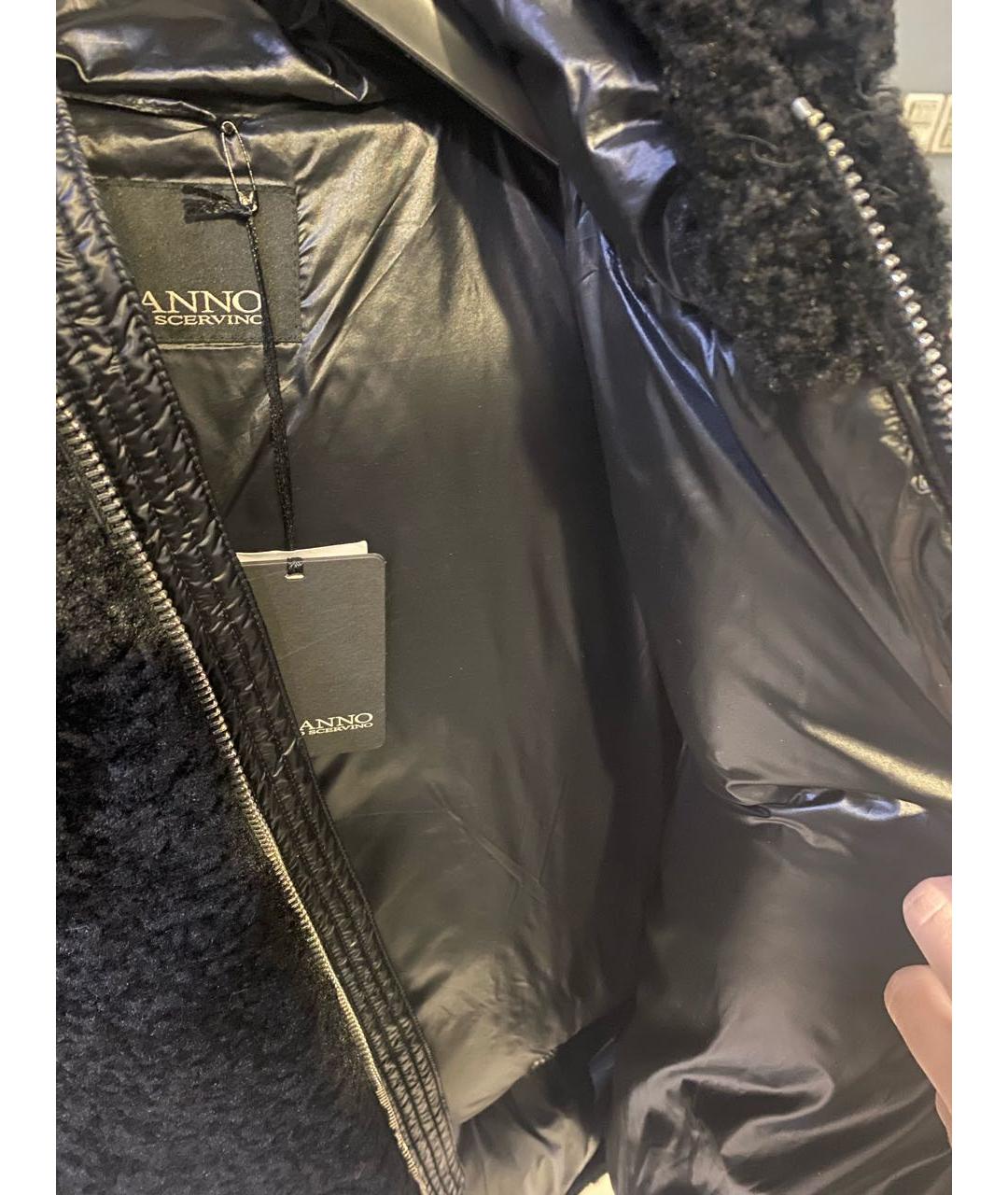 ERMANNO SCERVINO Черный полиэстеровый пуховик, фото 4