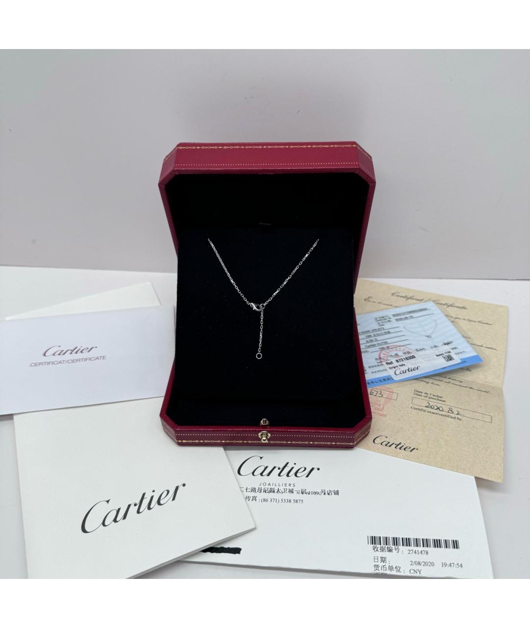 CARTIER Серебряное колье из белого золота, фото 3