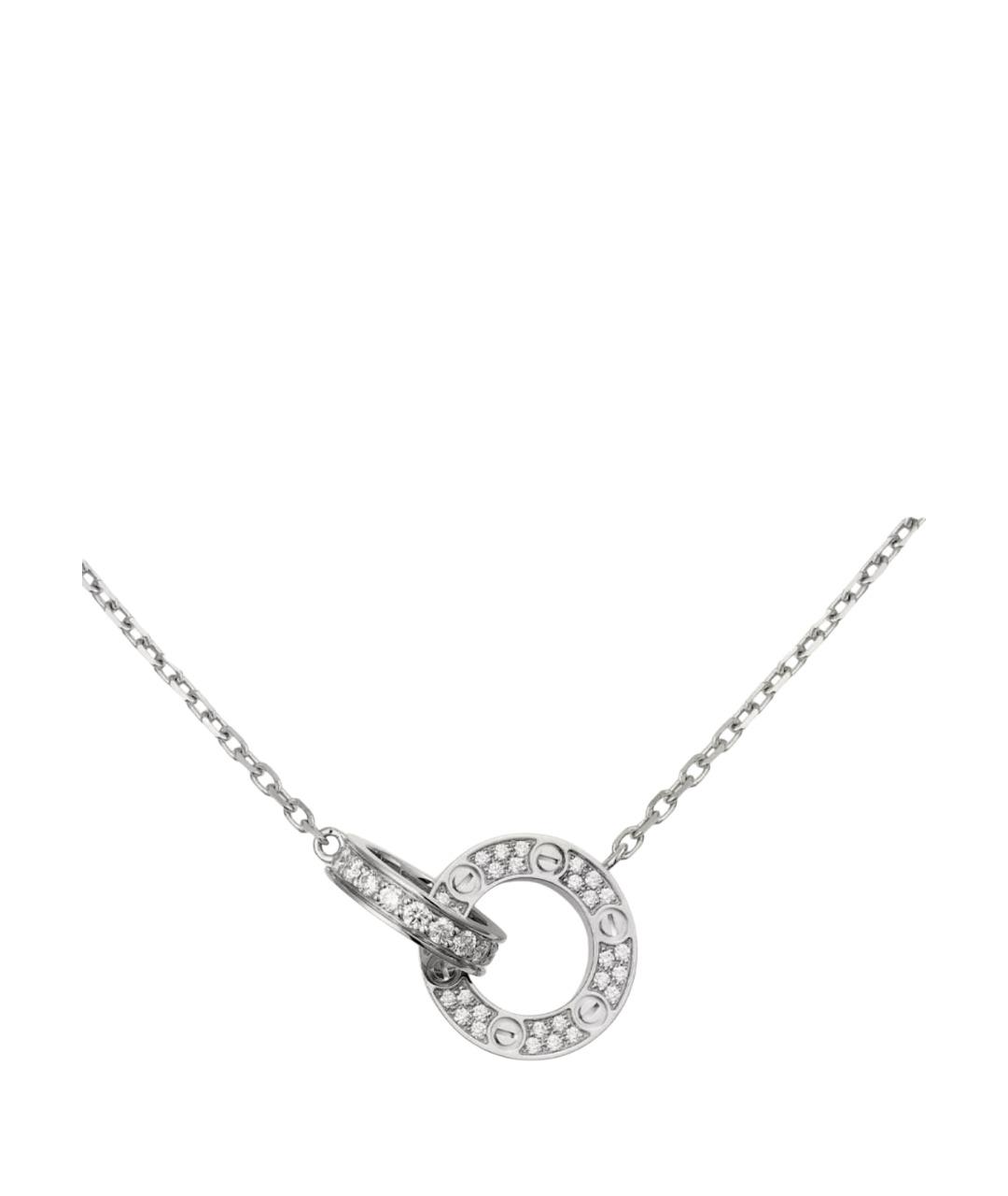 CARTIER Серебряное колье из белого золота, фото 1