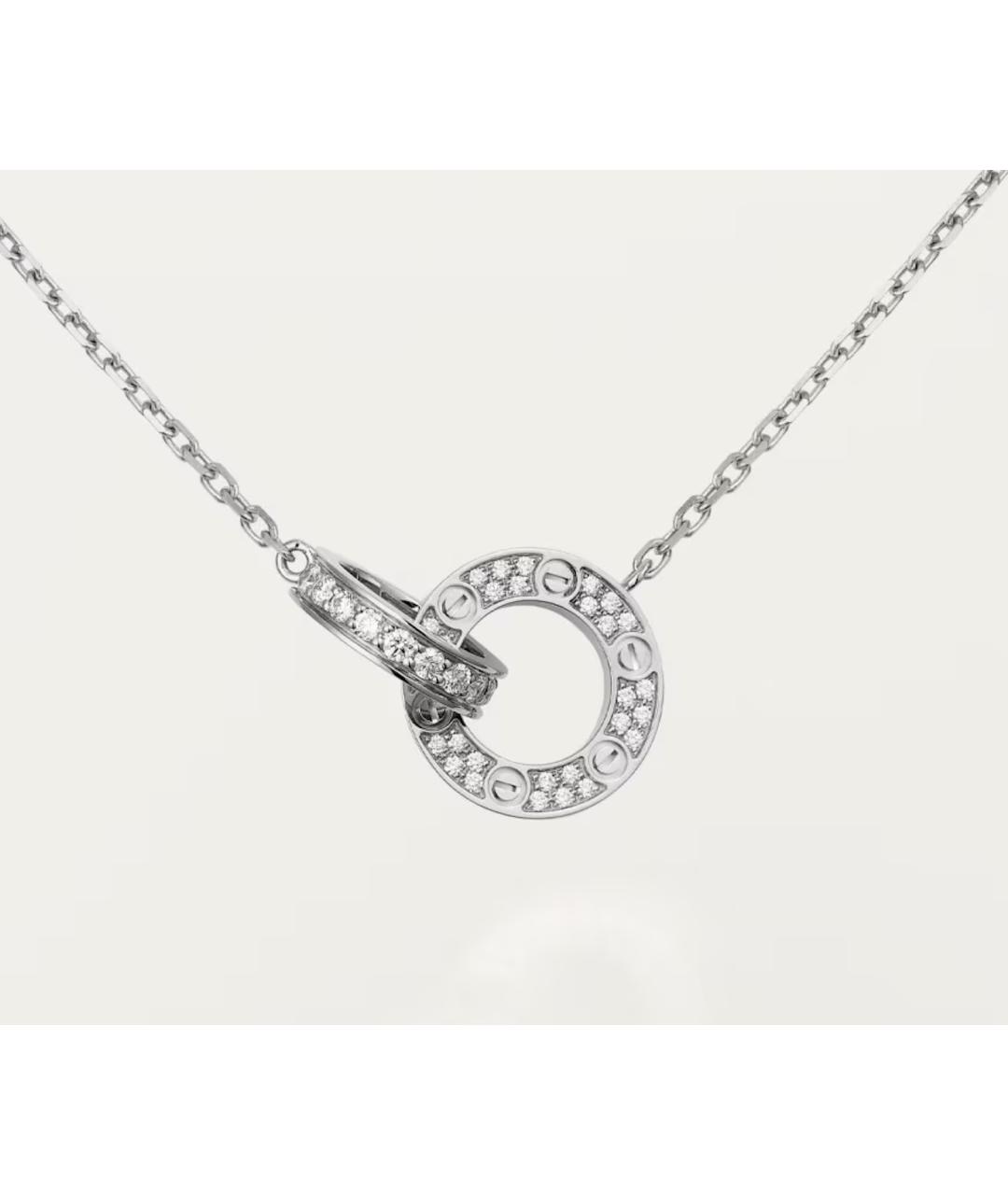 CARTIER Серебряное колье из белого золота, фото 8
