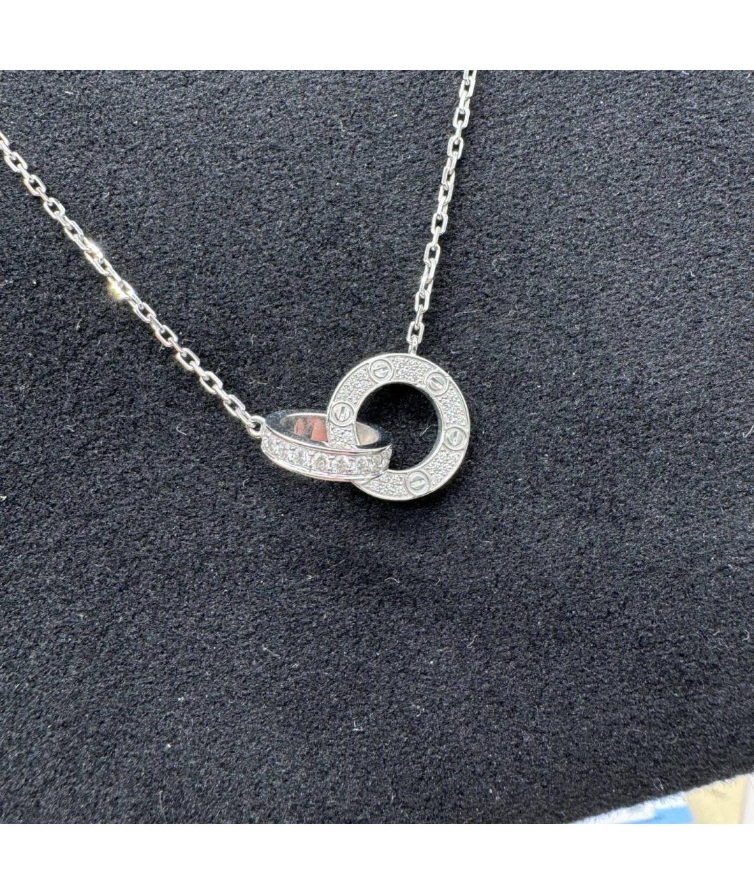 CARTIER Серебряное колье из белого золота, фото 4