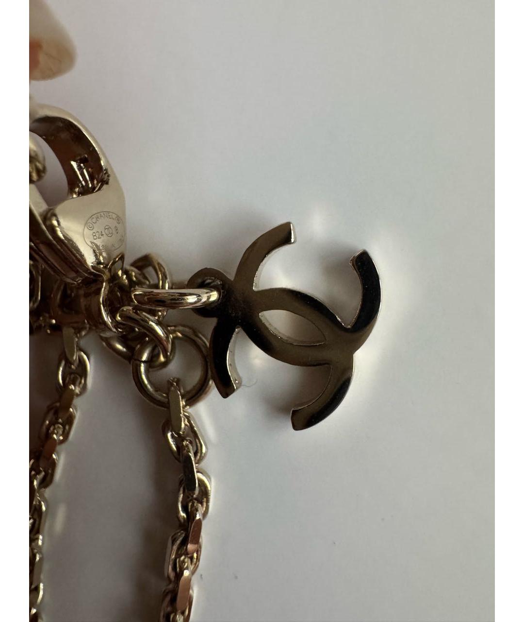 CHANEL Золотая металлическая подвеска, фото 4