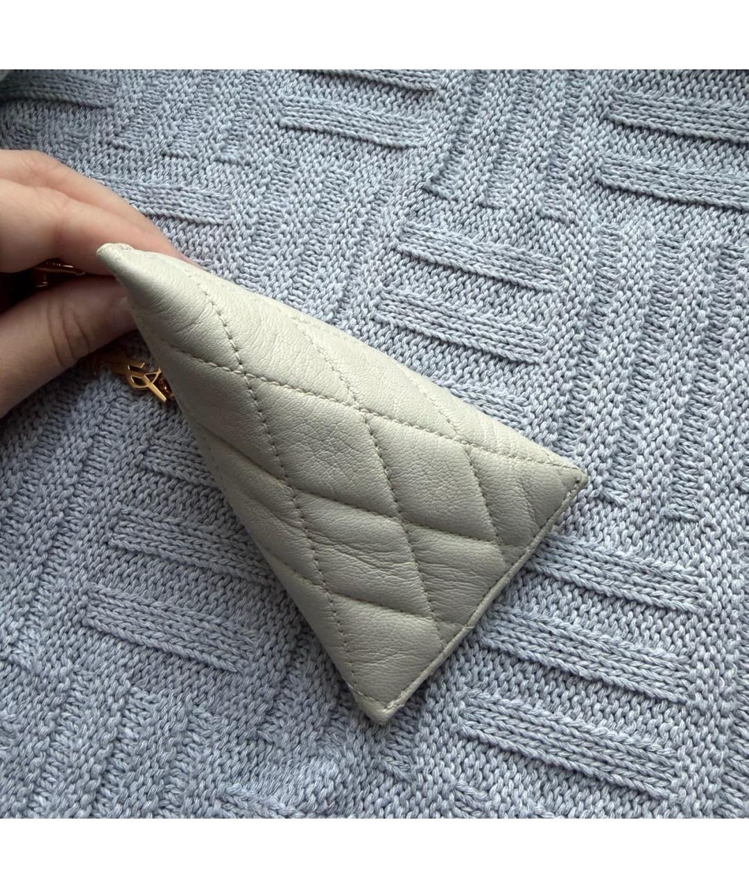 SAINT LAURENT Бежевая ключница, фото 4