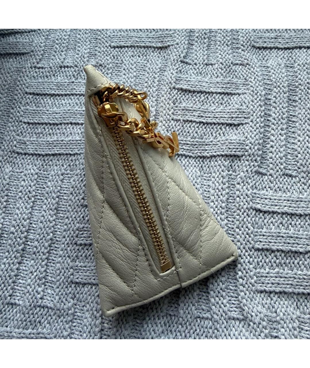 SAINT LAURENT Бежевая ключница, фото 9