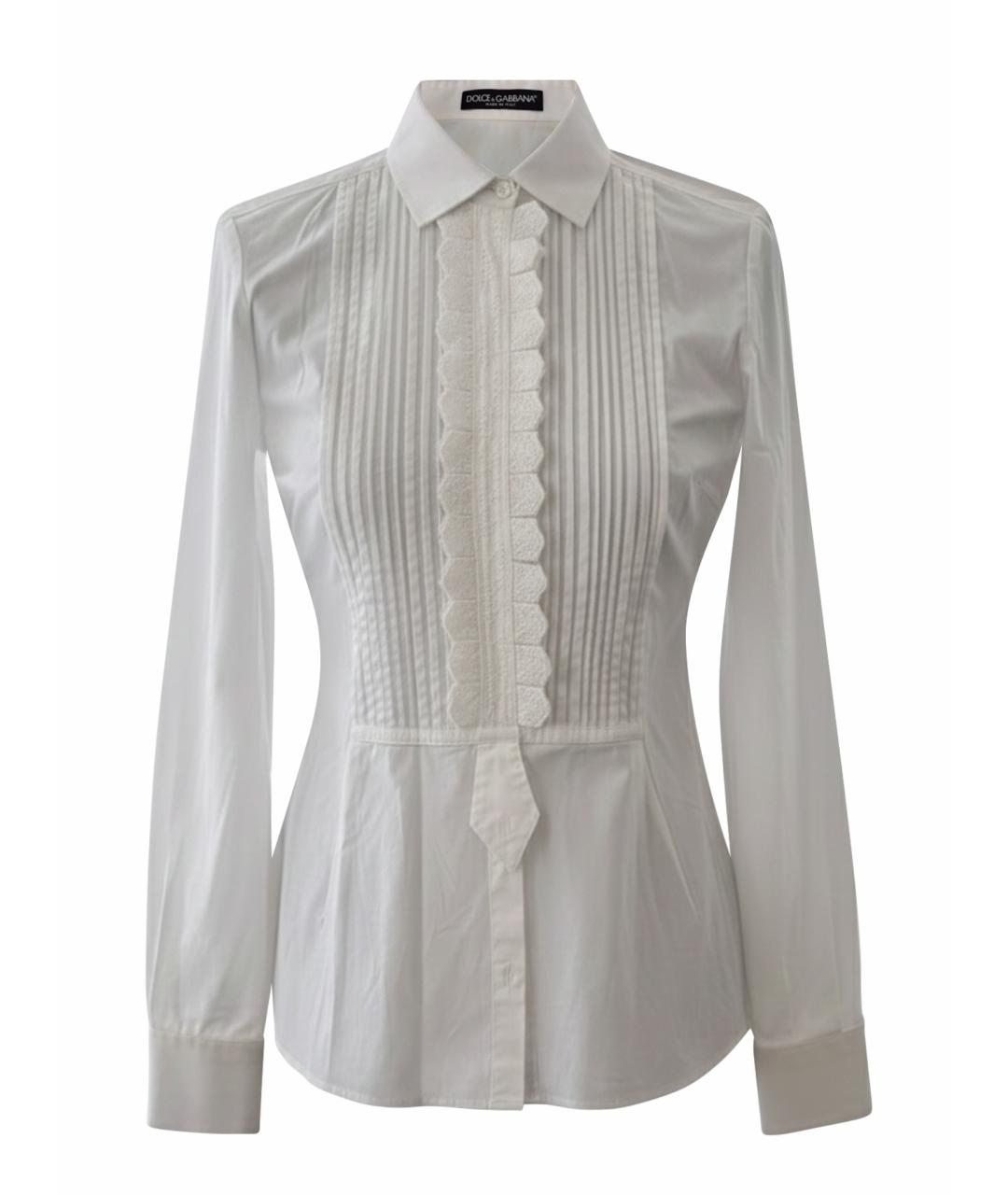 DOLCE&GABBANA Белая хлопковая рубашка, фото 1