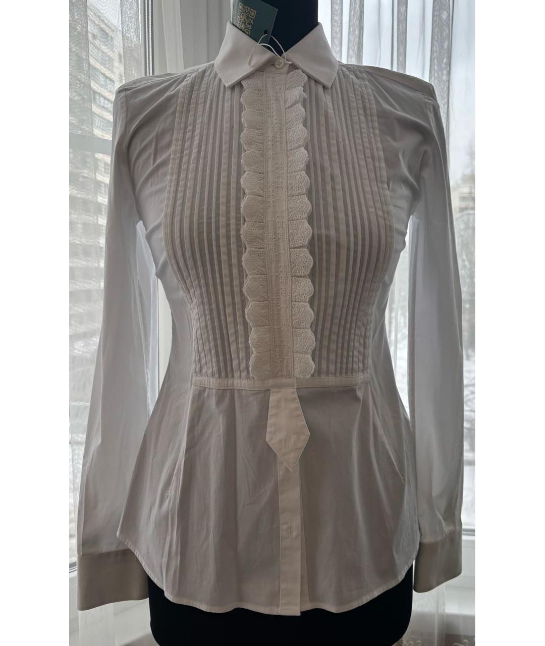 DOLCE&GABBANA Белая хлопковая рубашка, фото 7