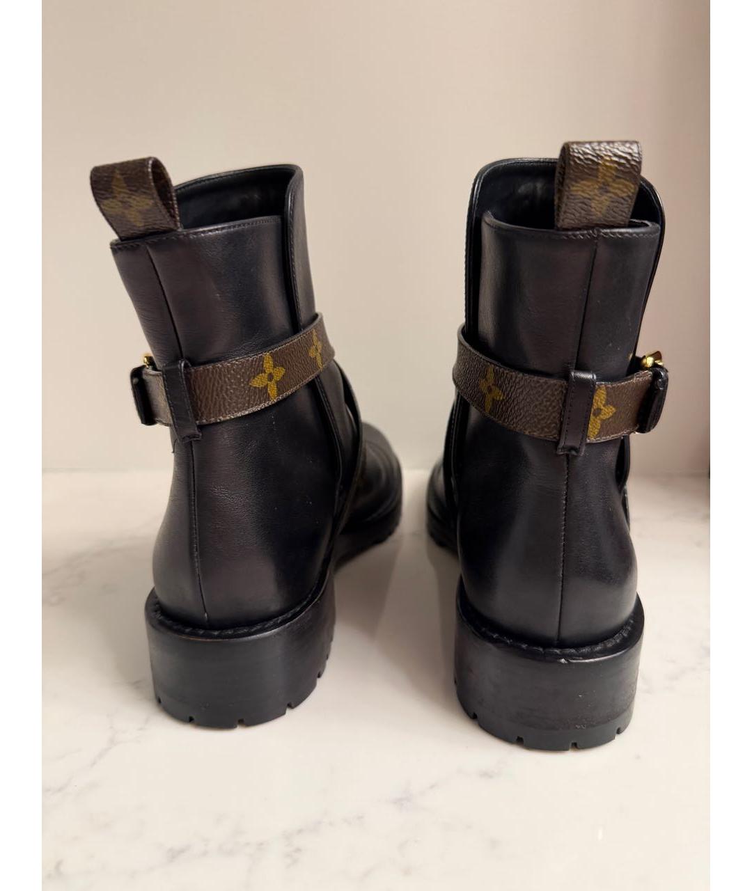 LOUIS VUITTON Коричневые кожаные ботинки, фото 4