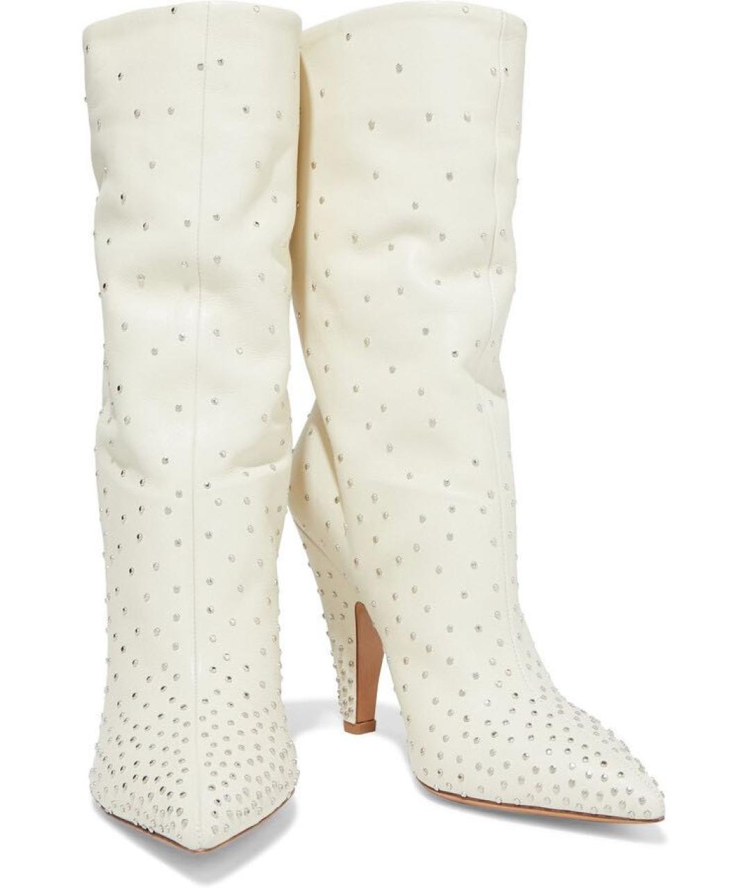 VALENTINO Белые кожаные сапоги, фото 2