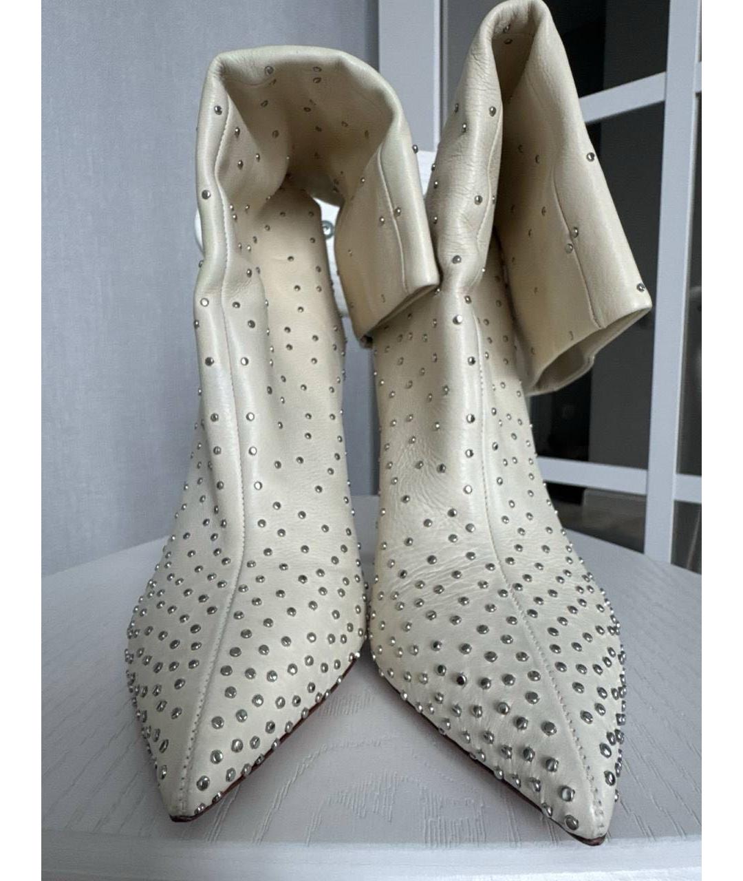 VALENTINO Белые кожаные сапоги, фото 6