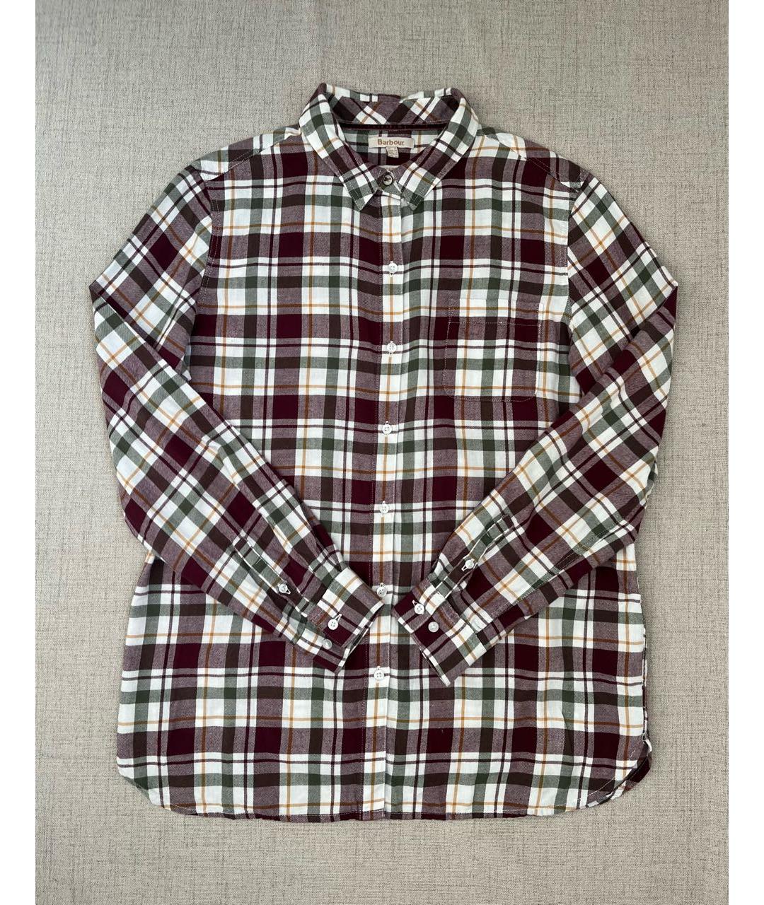 BARBOUR Бордовая хлопковая рубашка, фото 5