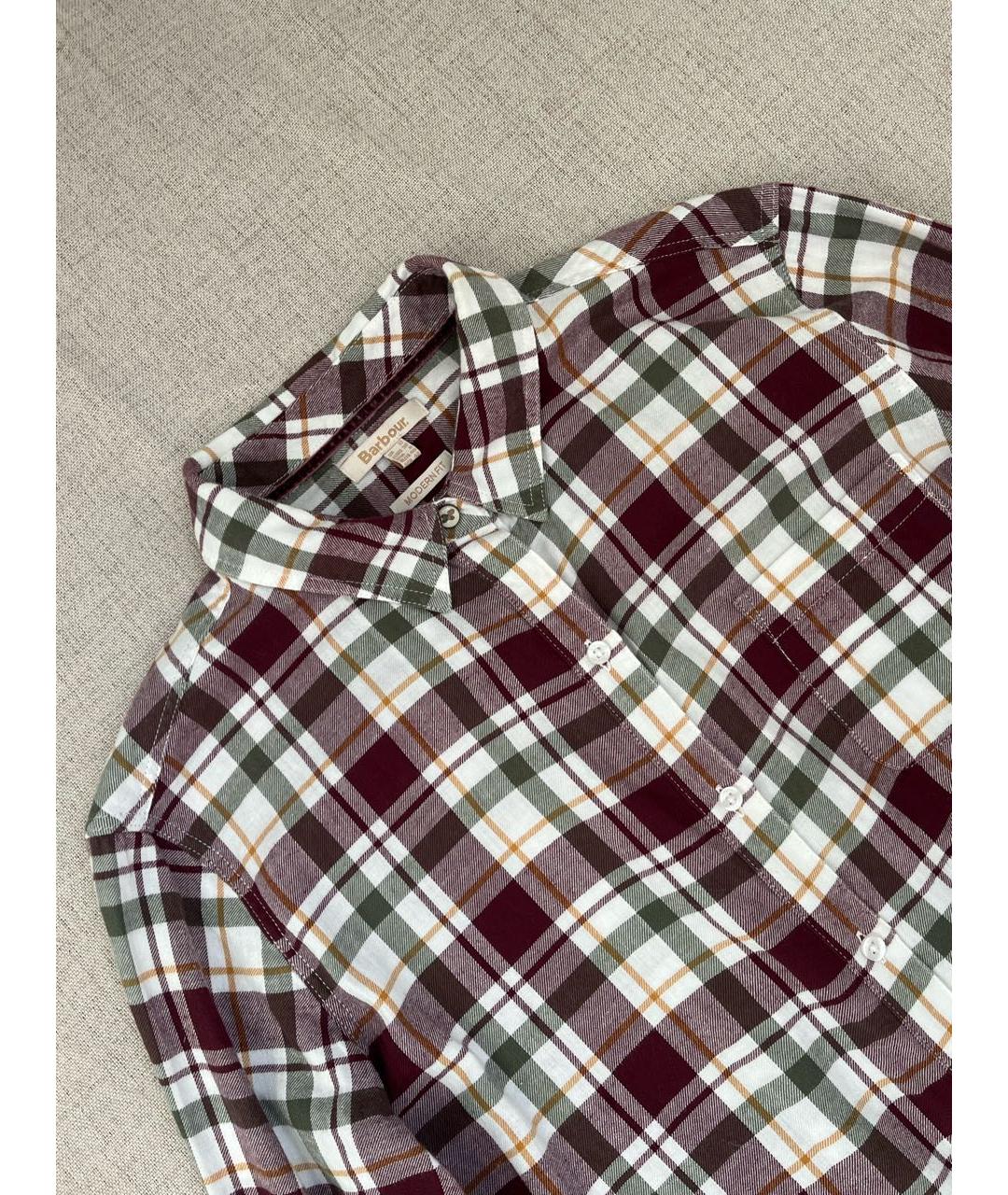 BARBOUR Бордовая хлопковая рубашка, фото 3