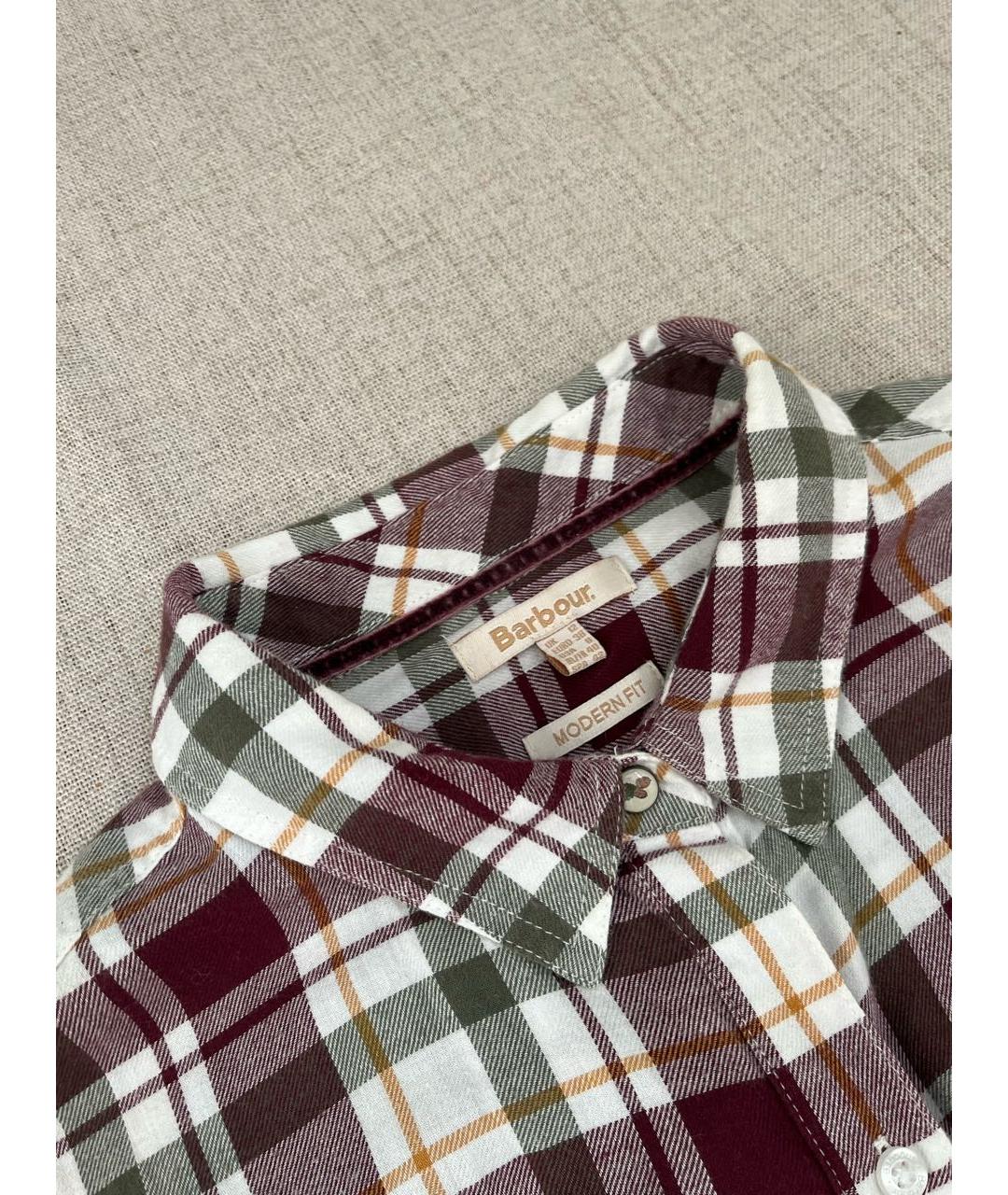 BARBOUR Бордовая хлопковая рубашка, фото 2