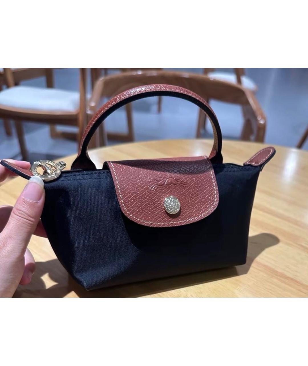 LONGCHAMP Черная сумка с короткими ручками, фото 5