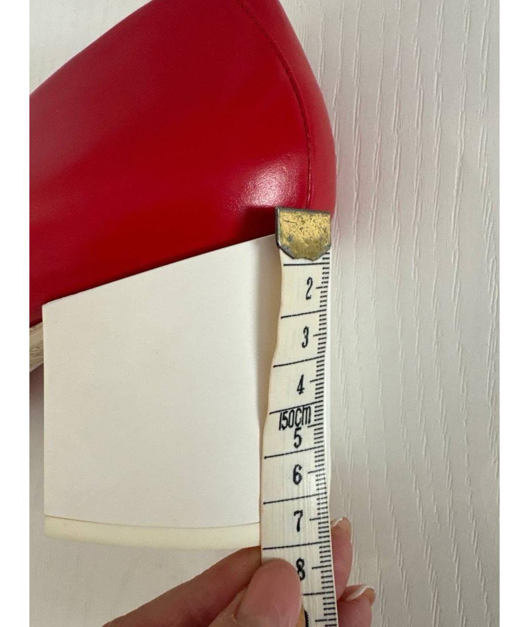 LANVIN Красные кожаные туфли, фото 5