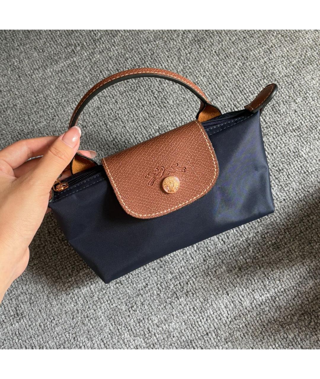 LONGCHAMP Темно-синяя сумка с короткими ручками, фото 6