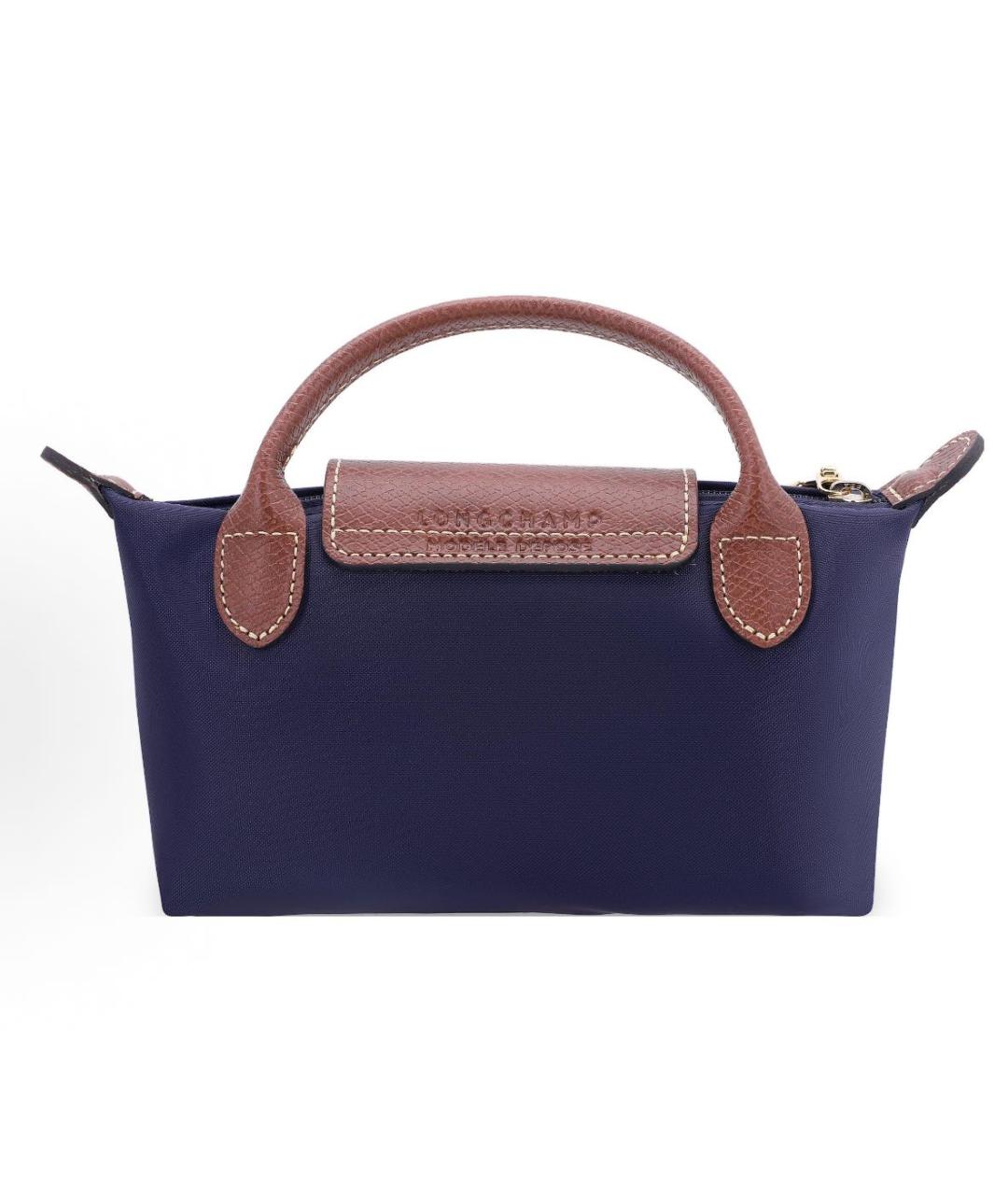 LONGCHAMP Темно-синяя сумка с короткими ручками, фото 3