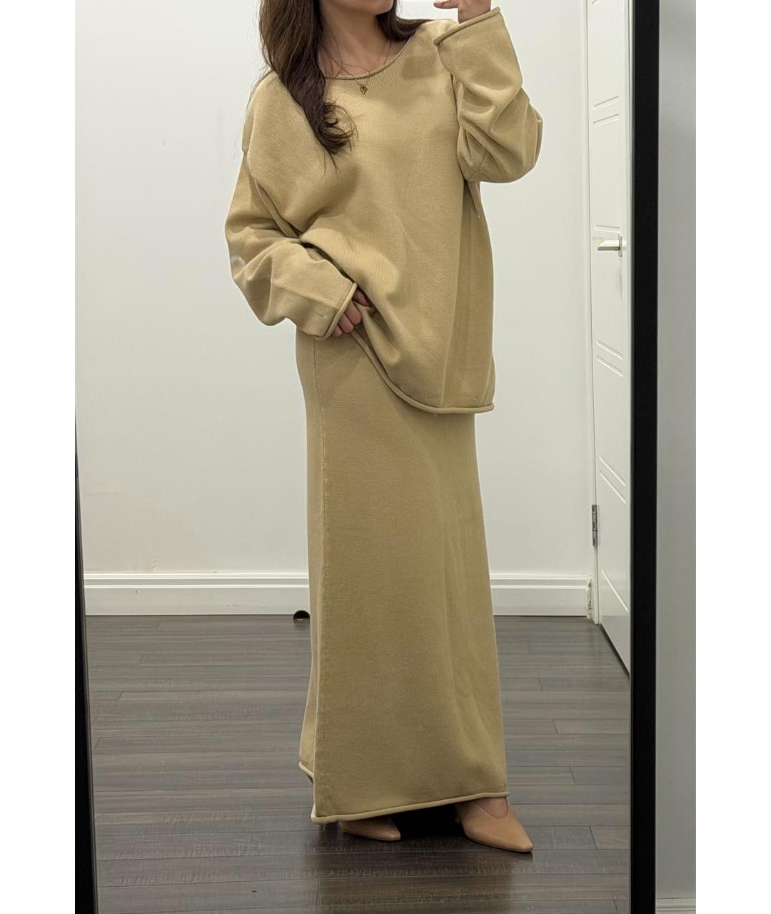 THE ROW Бежевый хлопковый джемпер / свитер, фото 3