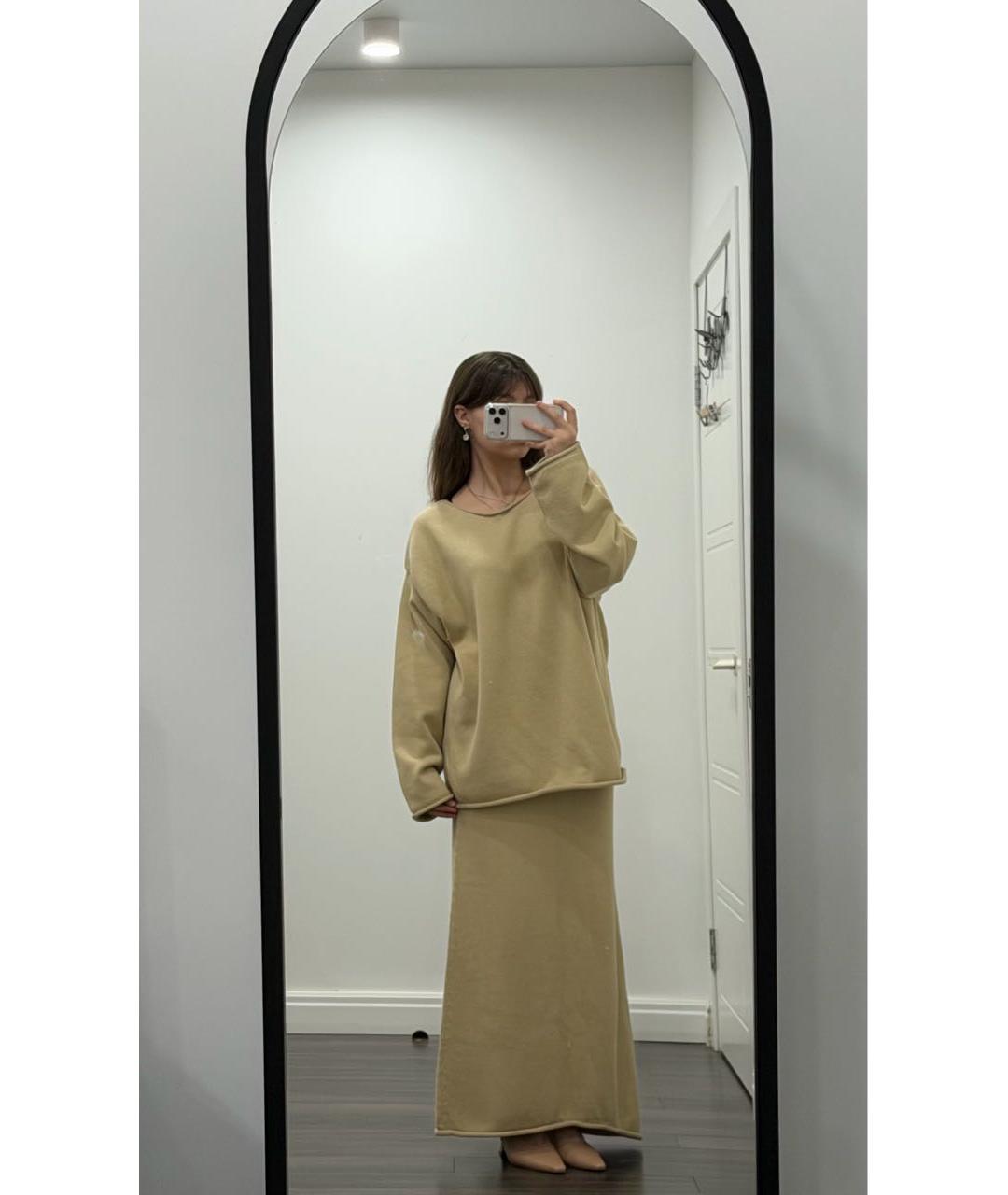 THE ROW Бежевый хлопковый джемпер / свитер, фото 4