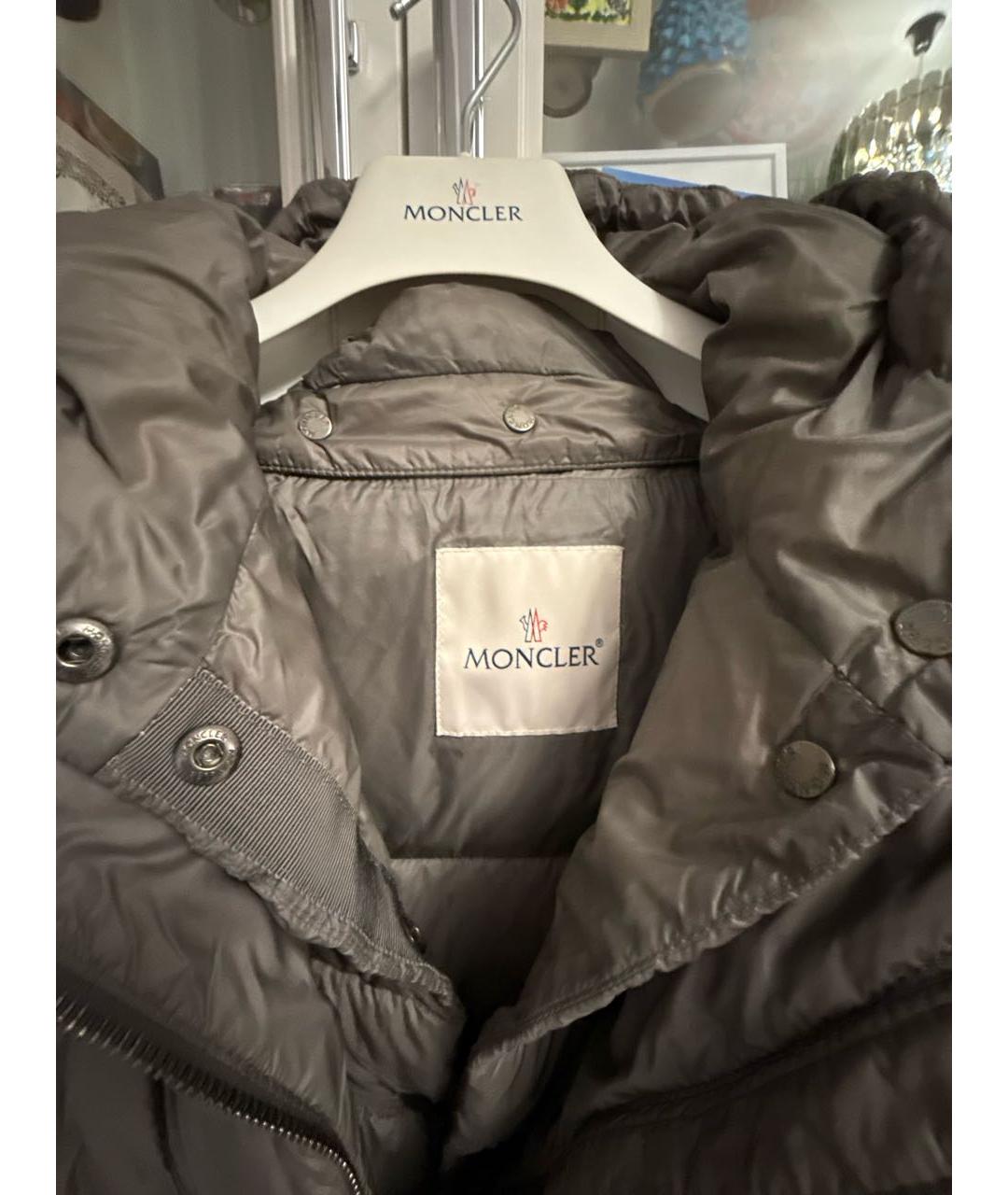 MONCLER Серый пуховик, фото 3