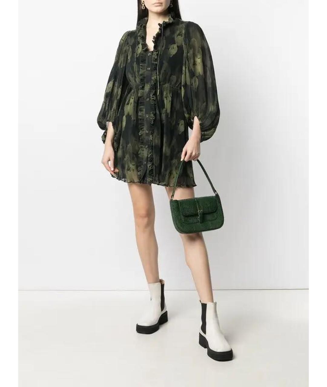 GANNI Зеленые полиэстеровое коктейльное платье, фото 8