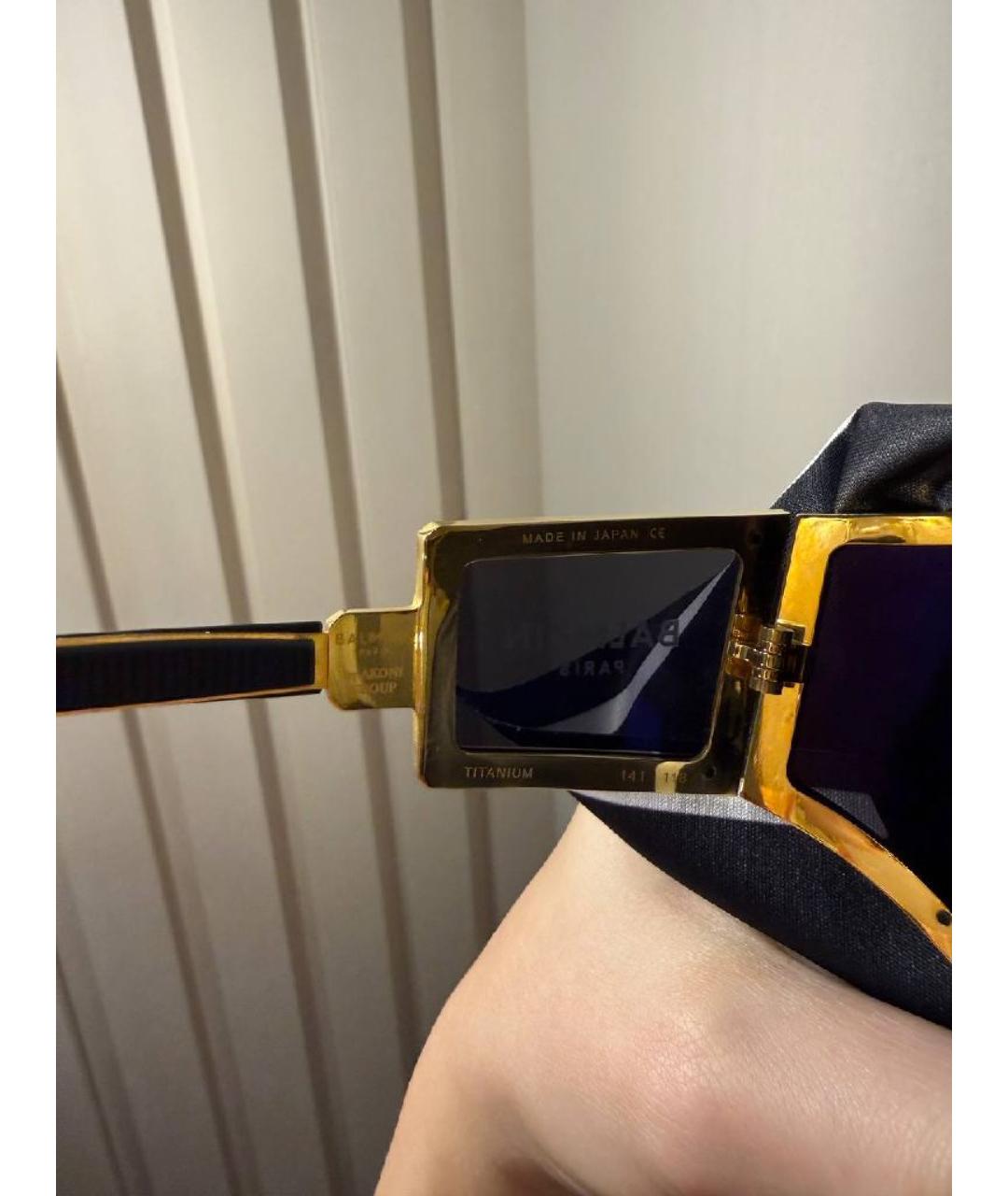 BALMAIN Черные пластиковые солнцезащитные очки, фото 3