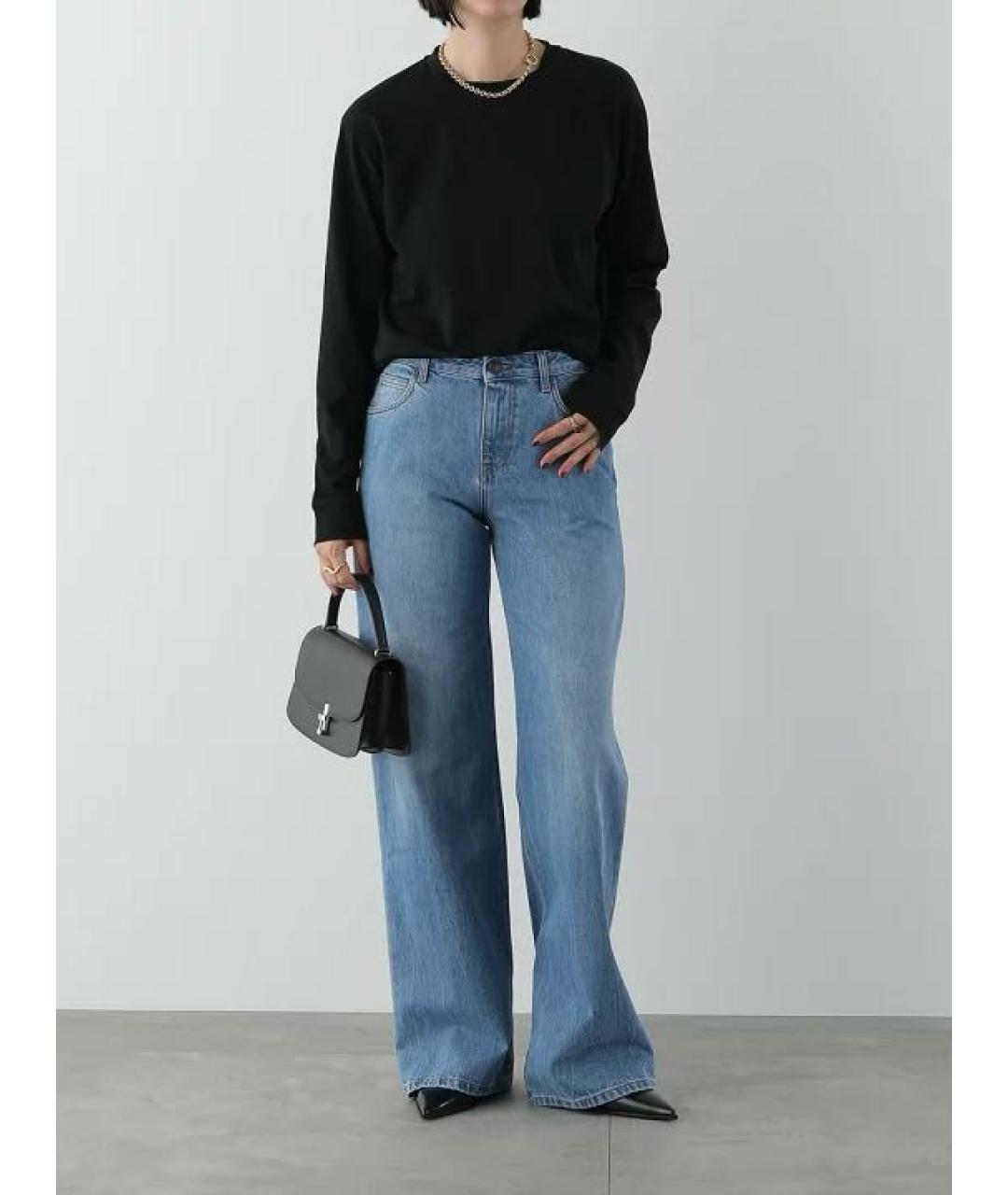 THE ROW Синие хлопковые прямые джинсы, фото 3