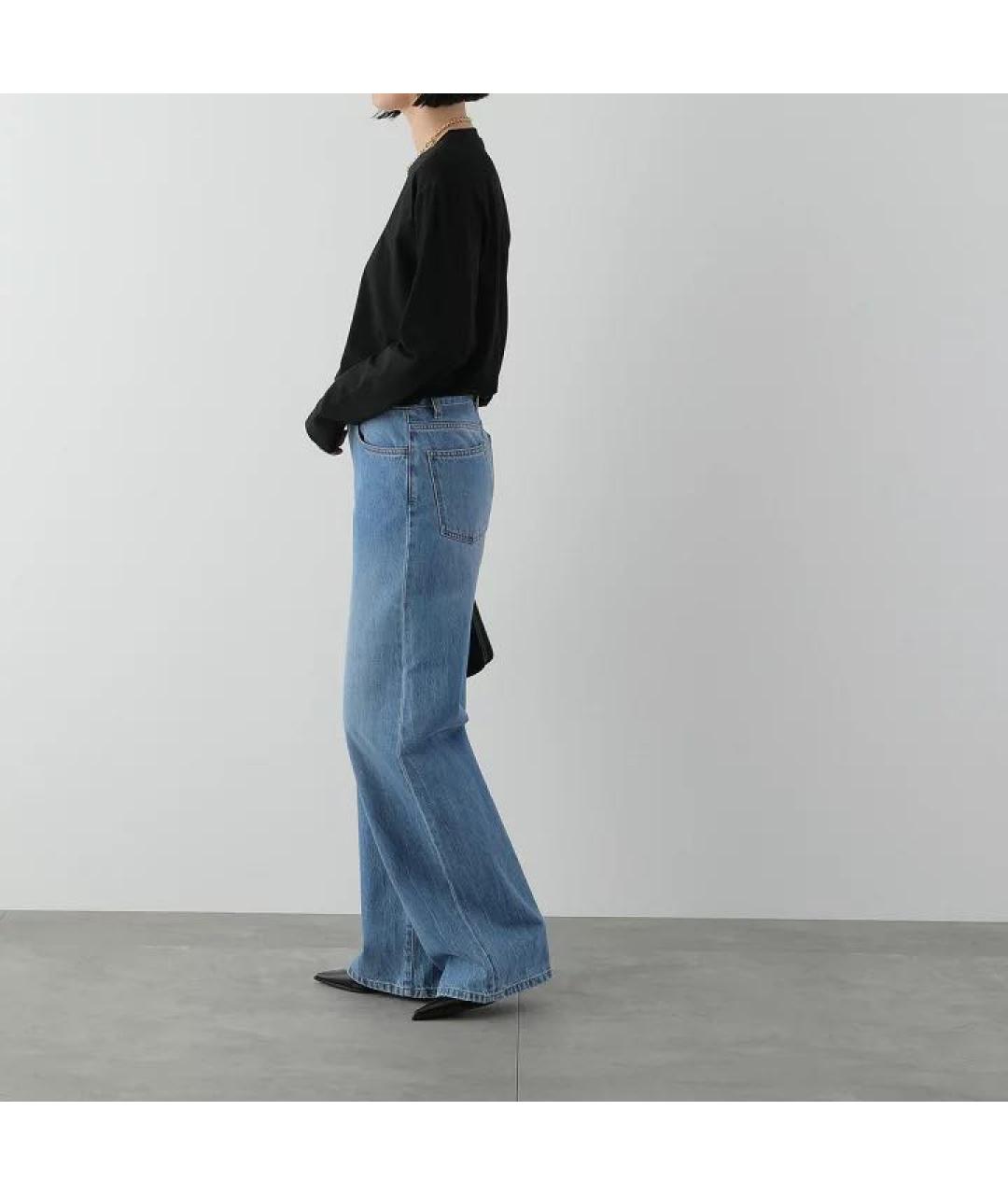 THE ROW Синие хлопковые прямые джинсы, фото 4