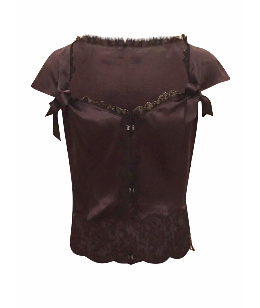 VALENTINO Черная шелковая футболка, фото 1