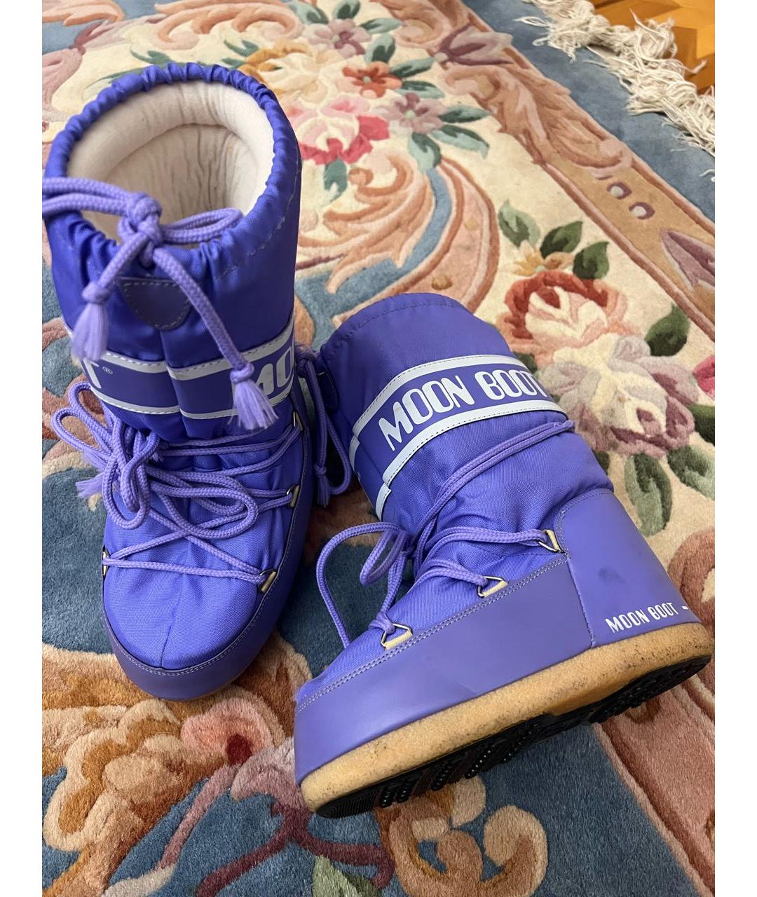 MOON BOOT Фиолетовые сапоги, фото 9