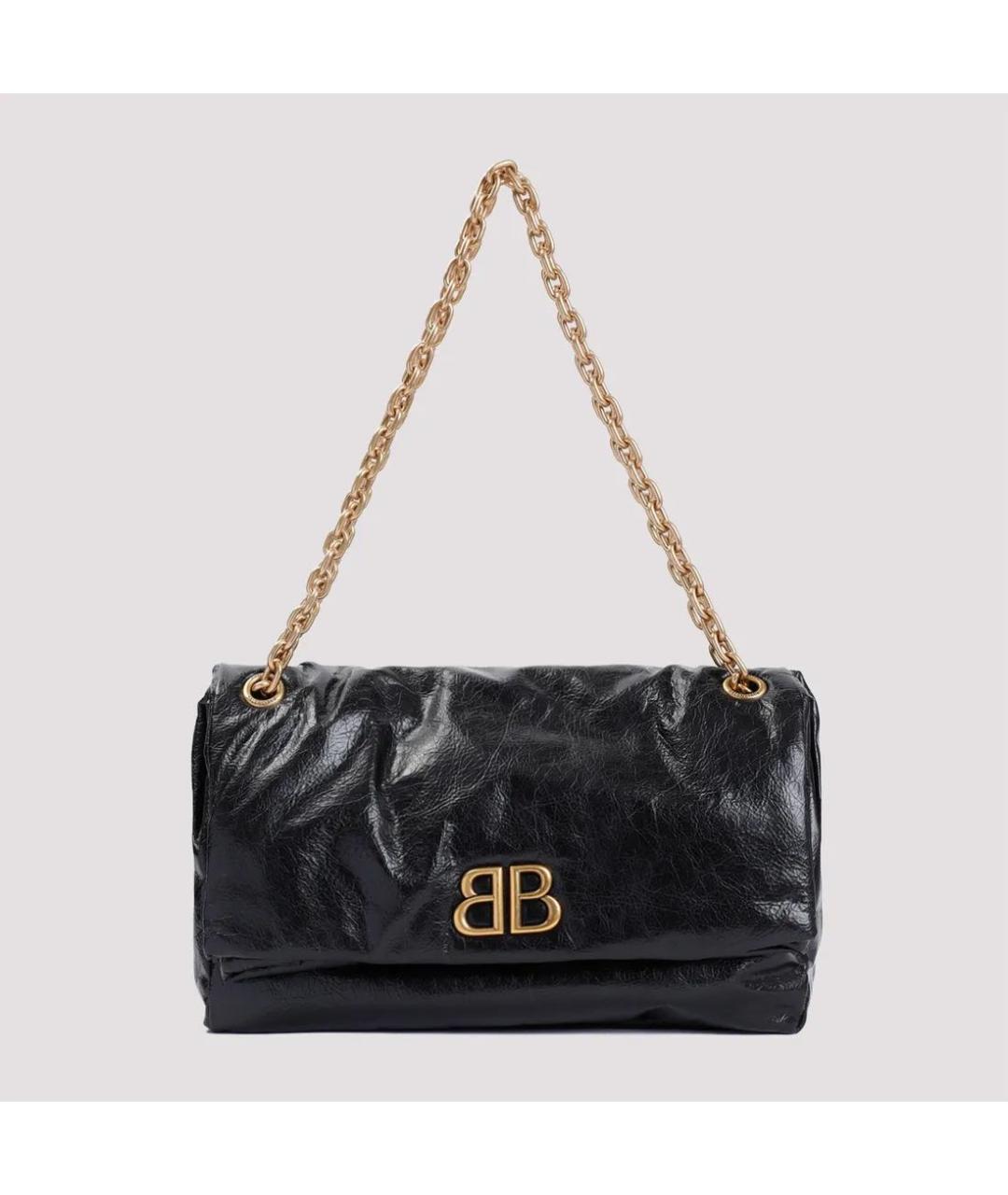 BALENCIAGA Черная кожаная сумка через плечо, фото 5