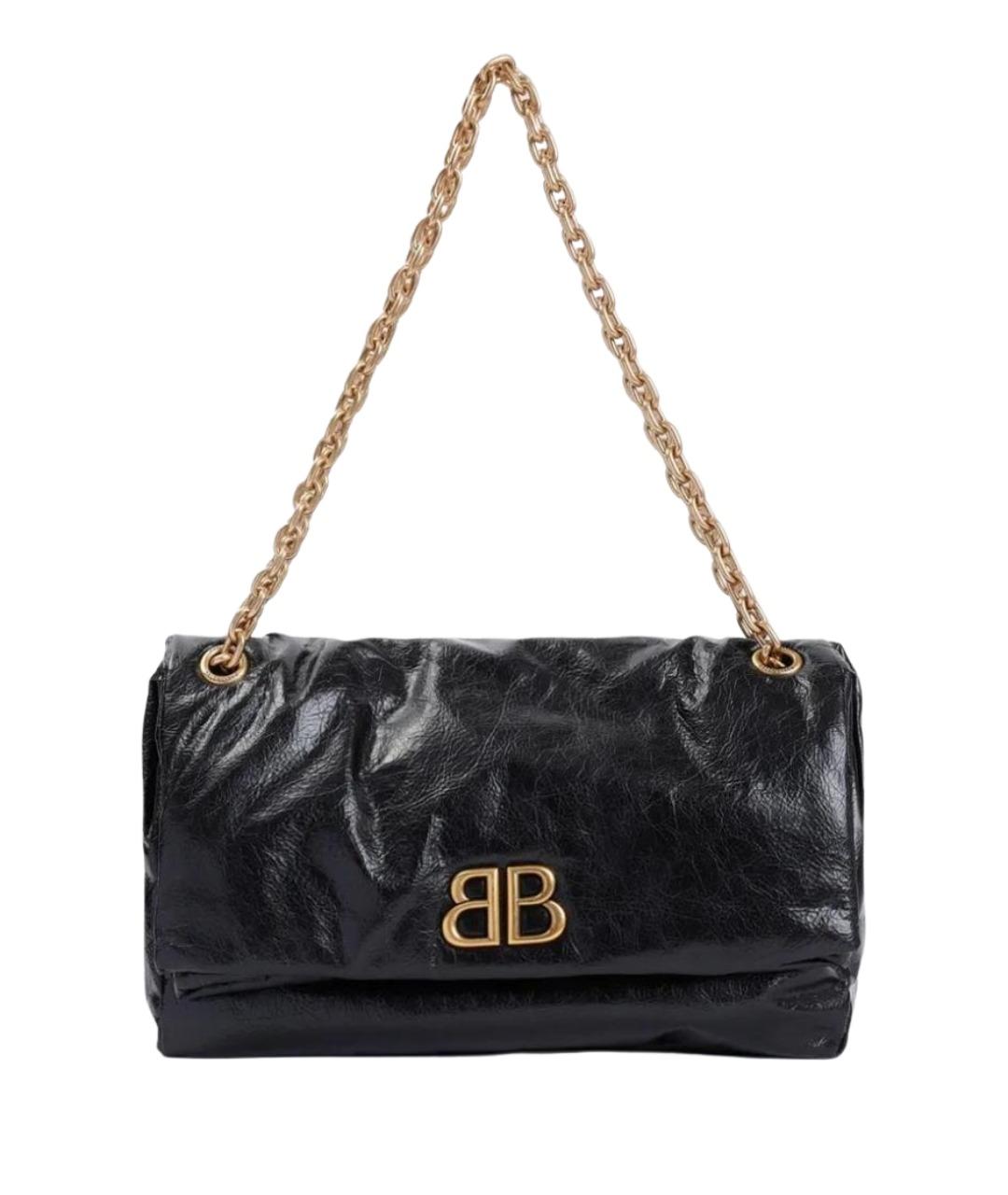 BALENCIAGA Черная кожаная сумка через плечо, фото 1
