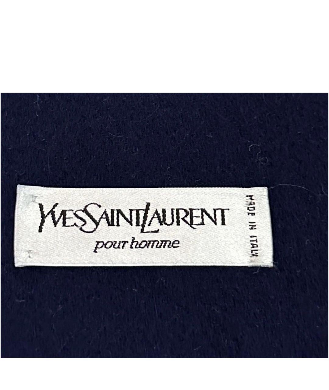SAINT LAURENT Темно-синий шарф, фото 2