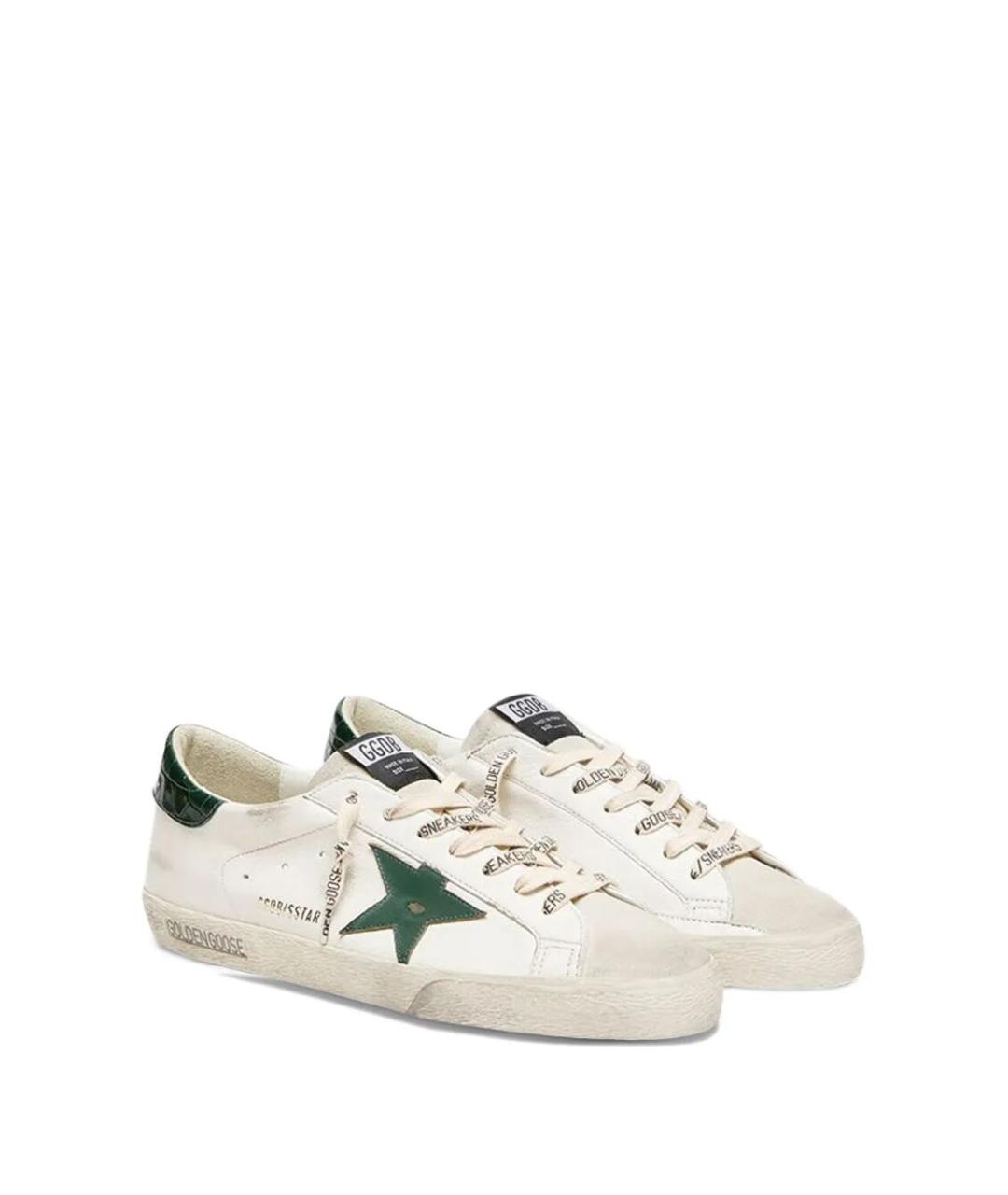 GOLDEN GOOSE DELUXE BRAND Белые кожаные низкие кроссовки / кеды, фото 2