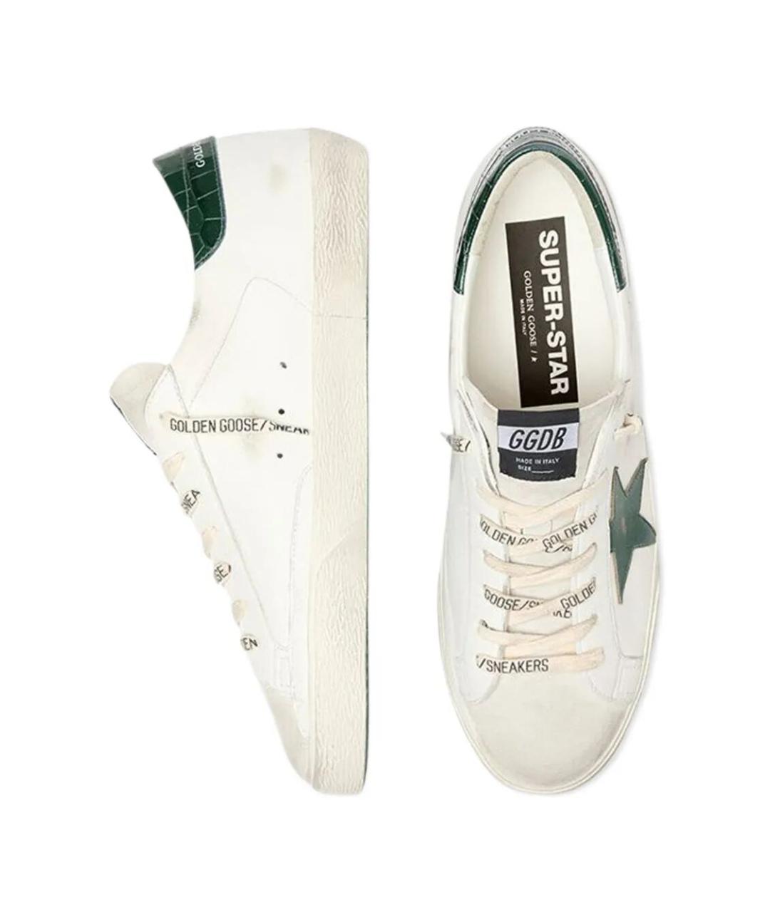 GOLDEN GOOSE DELUXE BRAND Белые кожаные низкие кроссовки / кеды, фото 3