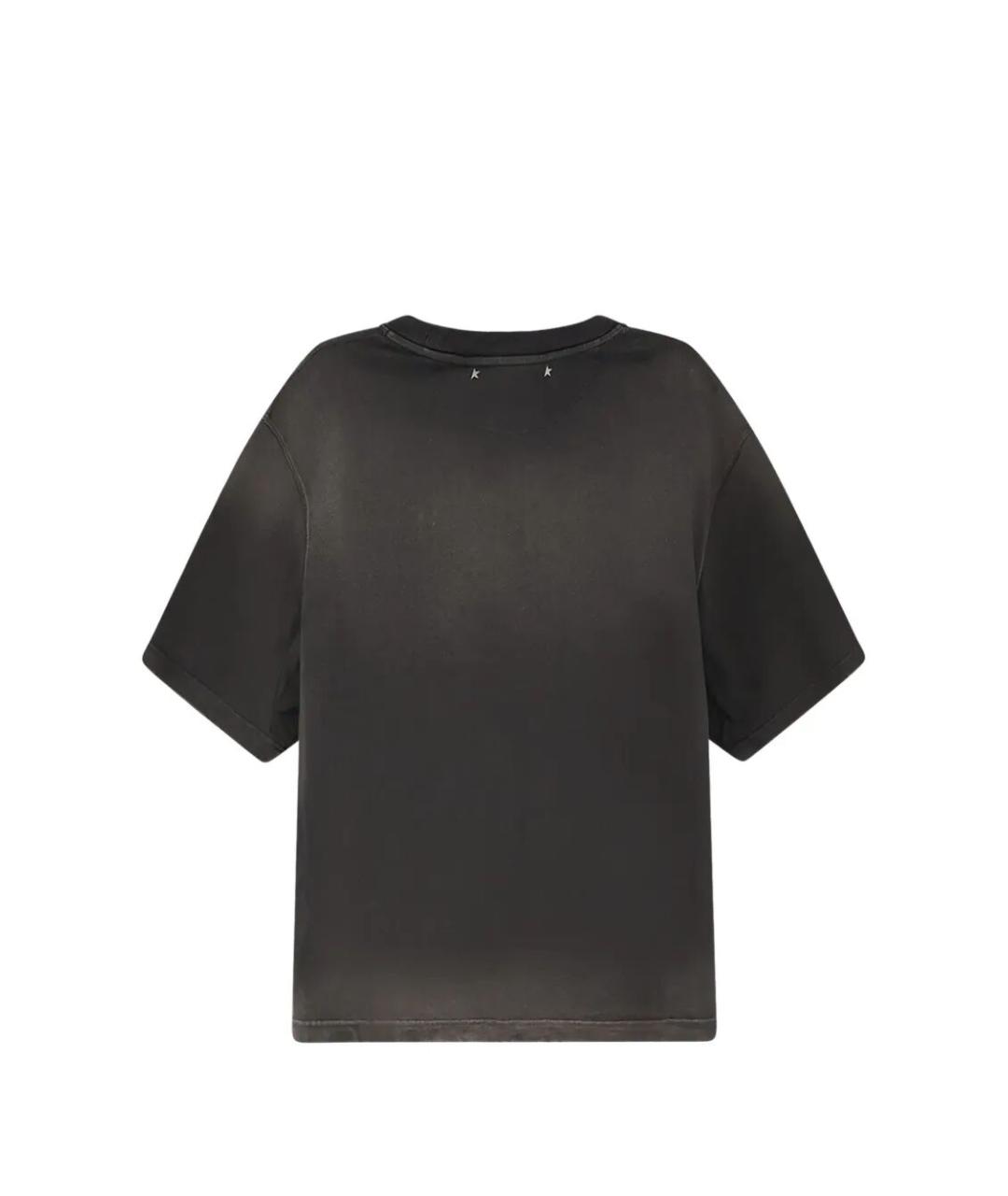 GOLDEN GOOSE Серая хлопковая футболка, фото 2