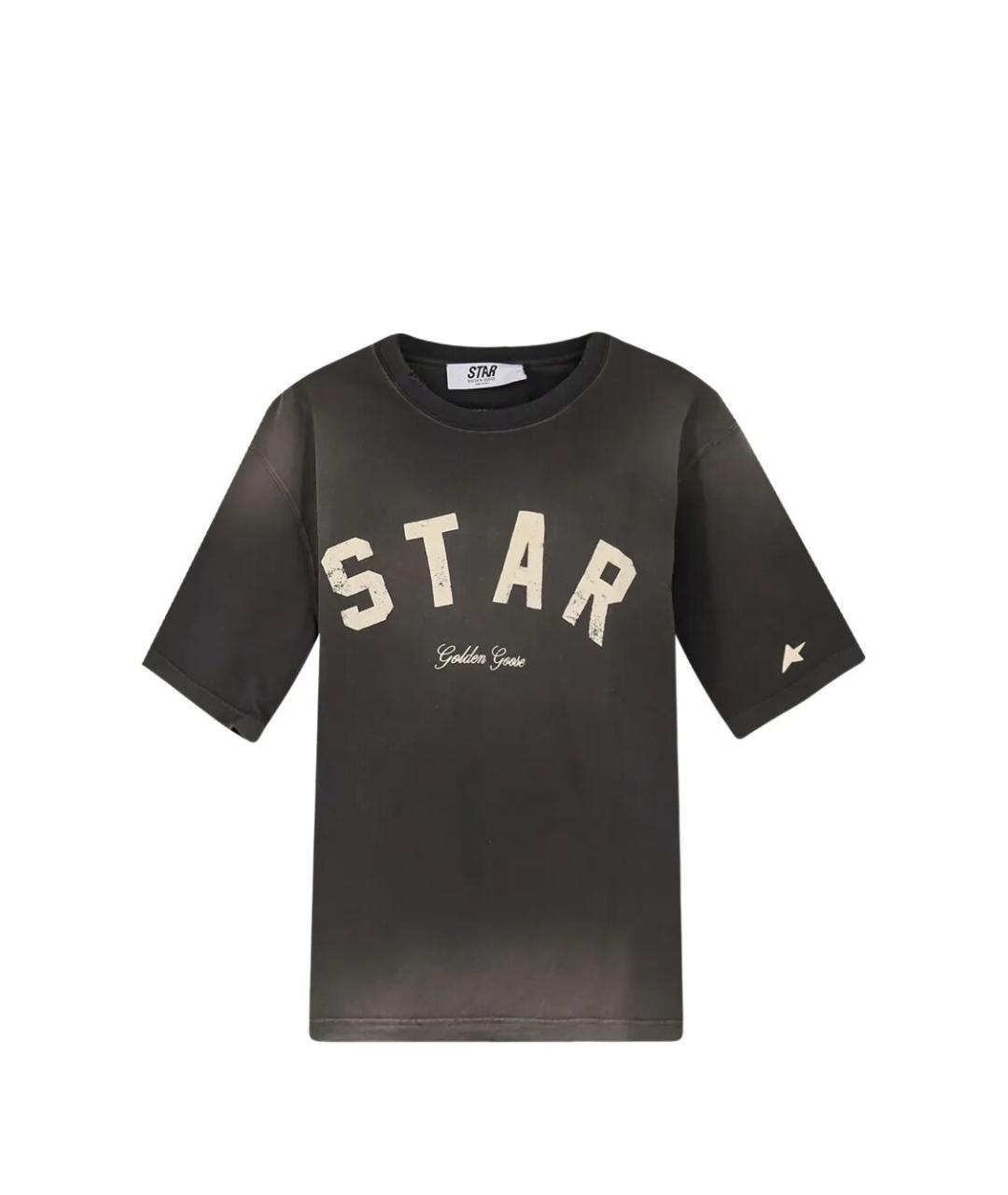 GOLDEN GOOSE Серая хлопковая футболка, фото 1