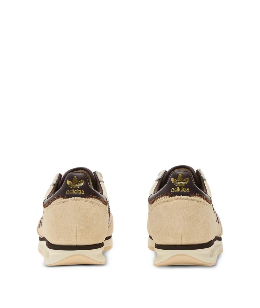 ADIDAS Бежевые кожаные низкие кроссовки / кеды, фото 3