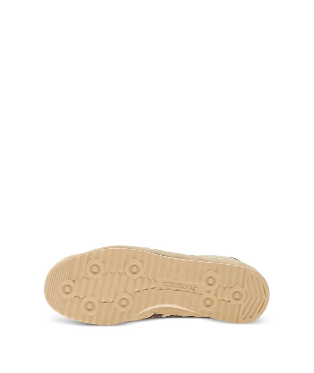 ADIDAS Бежевые кожаные низкие кроссовки / кеды, фото 4