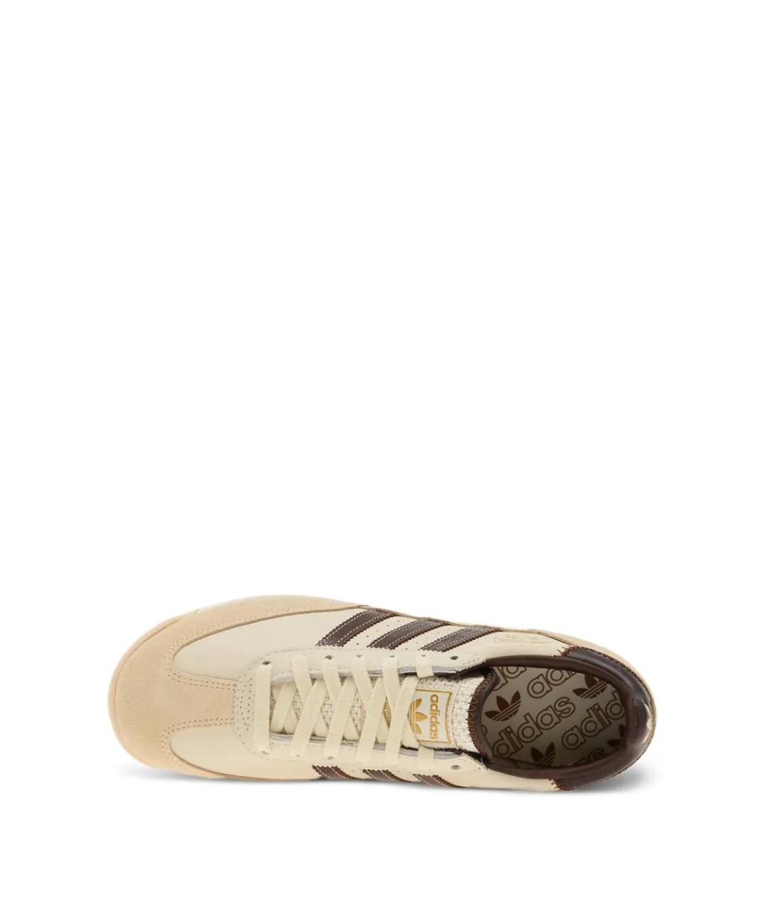 ADIDAS Бежевые кожаные низкие кроссовки / кеды, фото 5