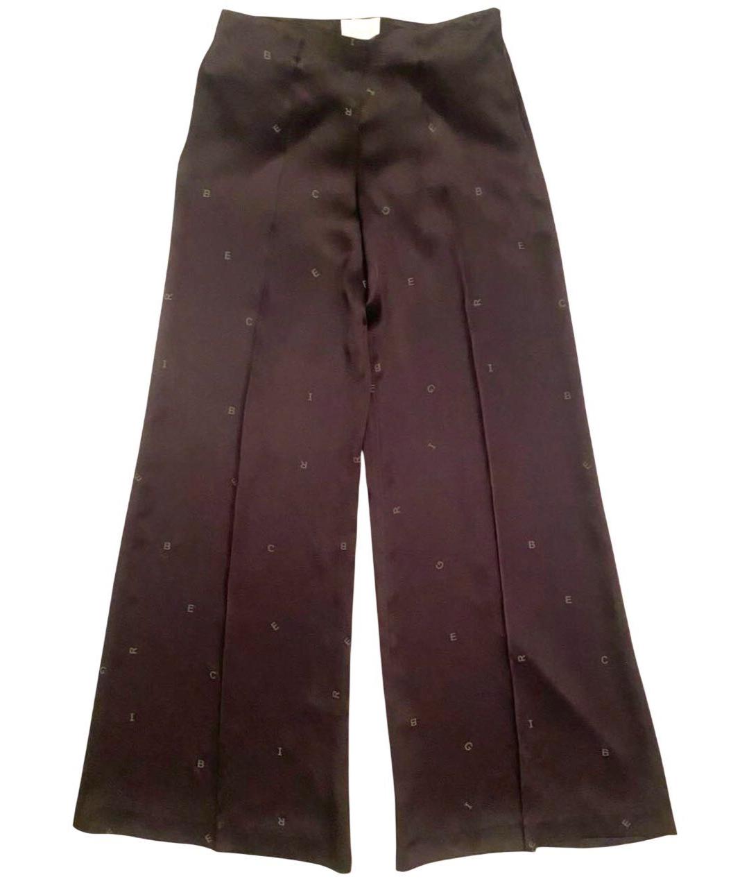 ICEBERG Черные шелковые брюки широкие, фото 9