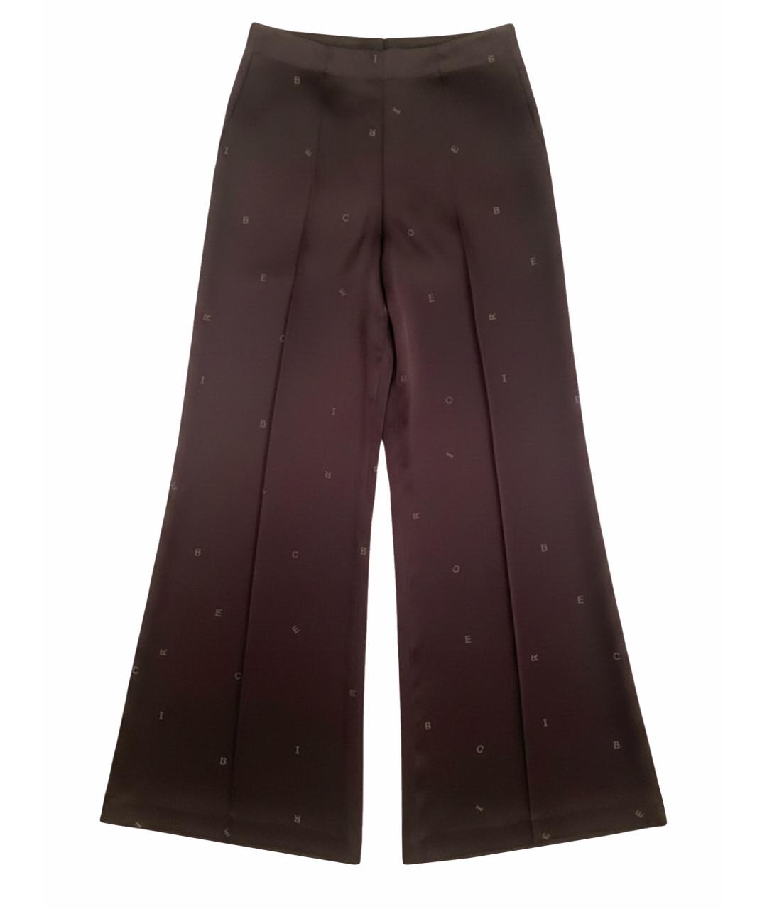 ICEBERG Черные шелковые брюки широкие, фото 1